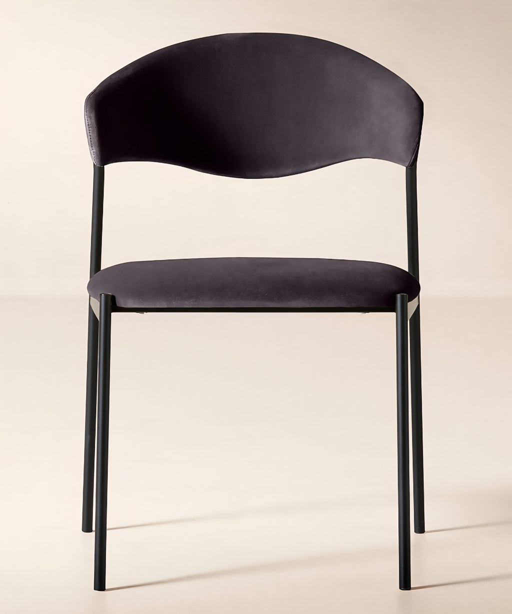 THE ONE × Damato — Mink Velvet Dining Chair