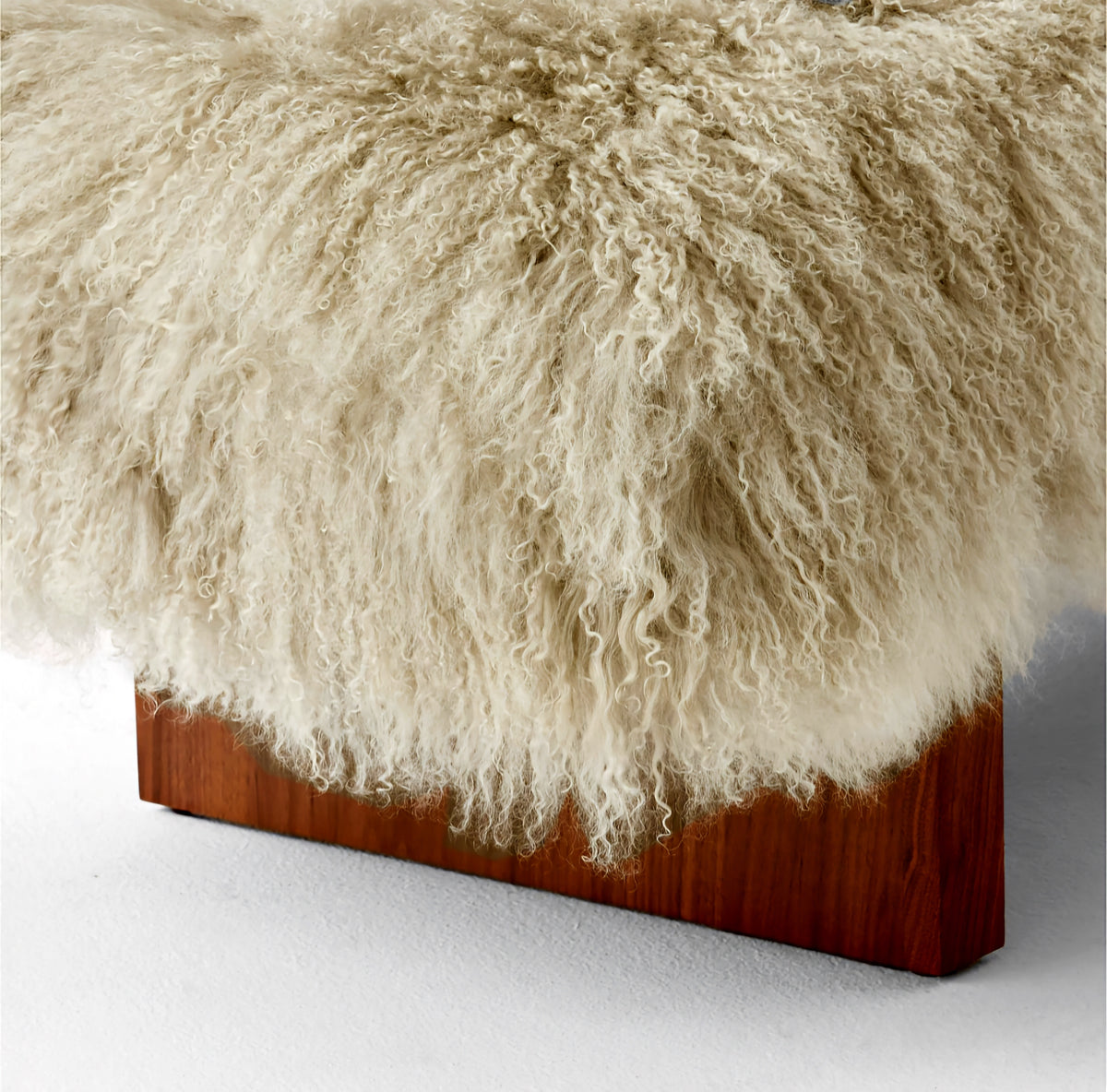 THE ONE × Socca — Sheepskin Upholstered Bench