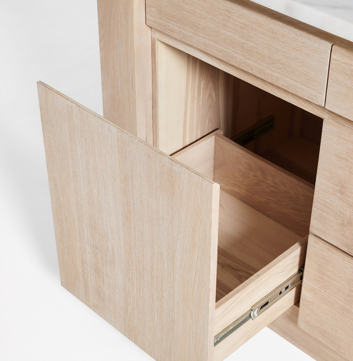 THE ONE × Terra — Marble Top Kitchen Island with Storage (78")