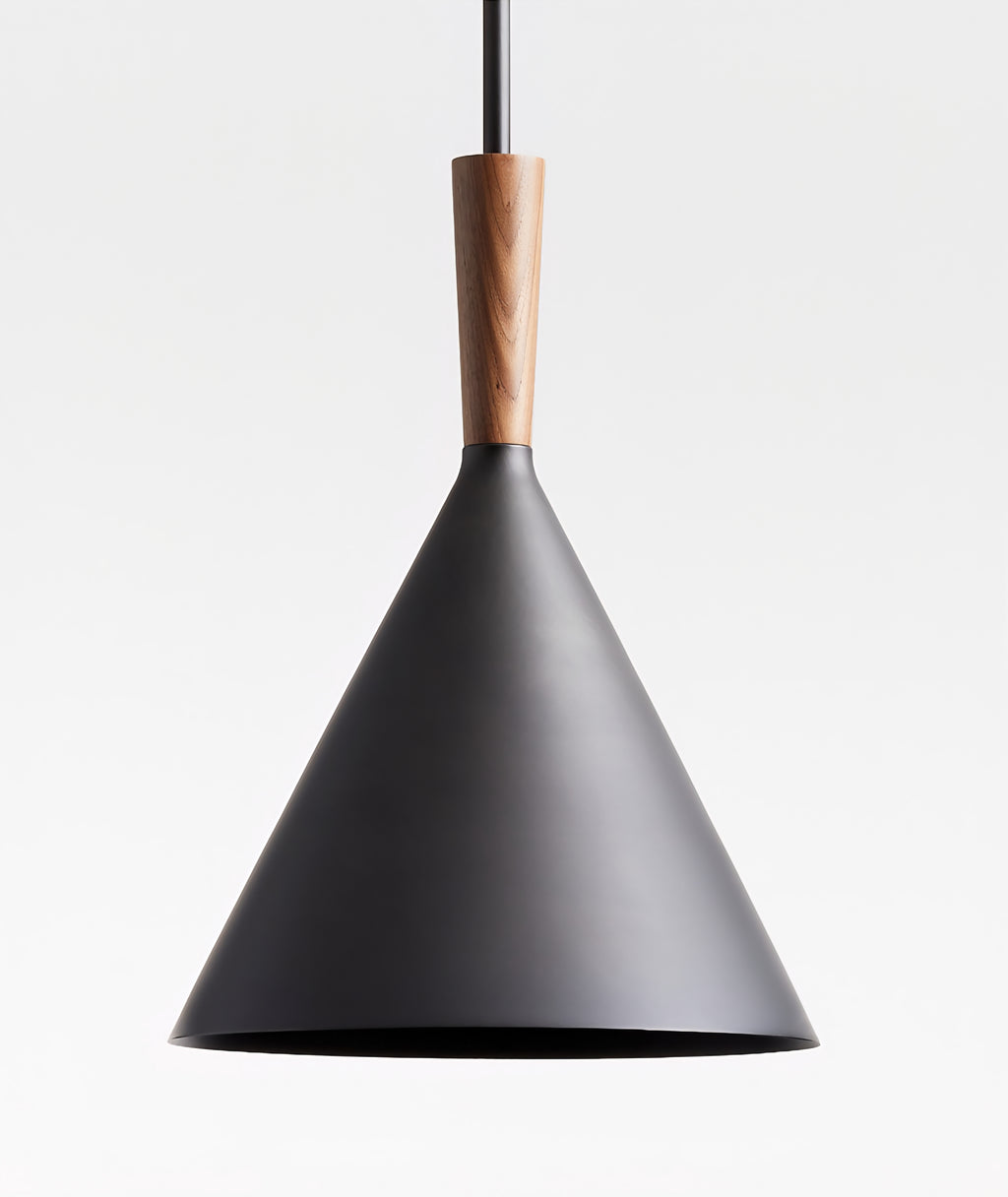 THE ONE × Weston — Black Mid‑Century Modern Pendant Light (11")