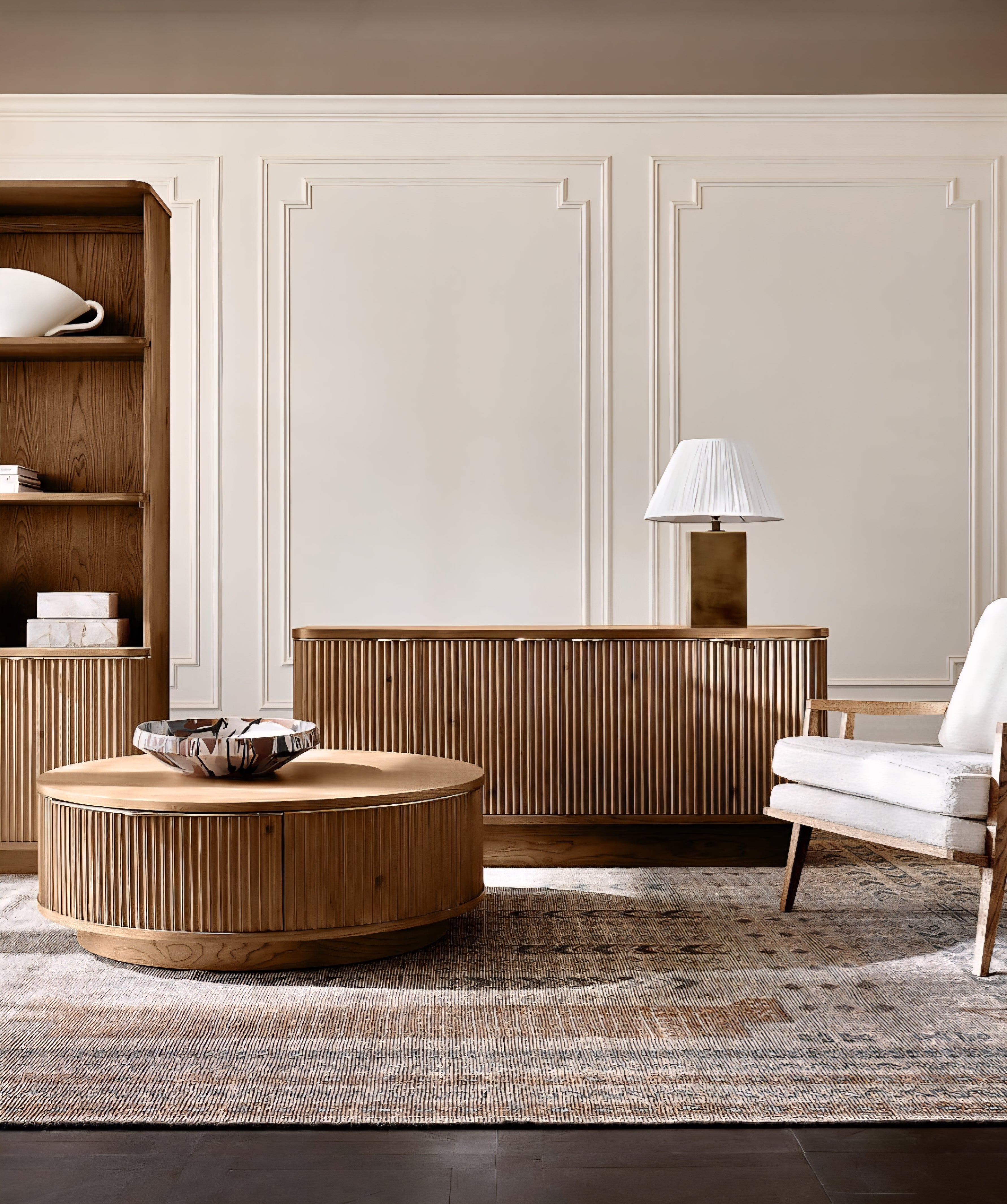 THE ONE × Davison — Fluted Oak Bookcase