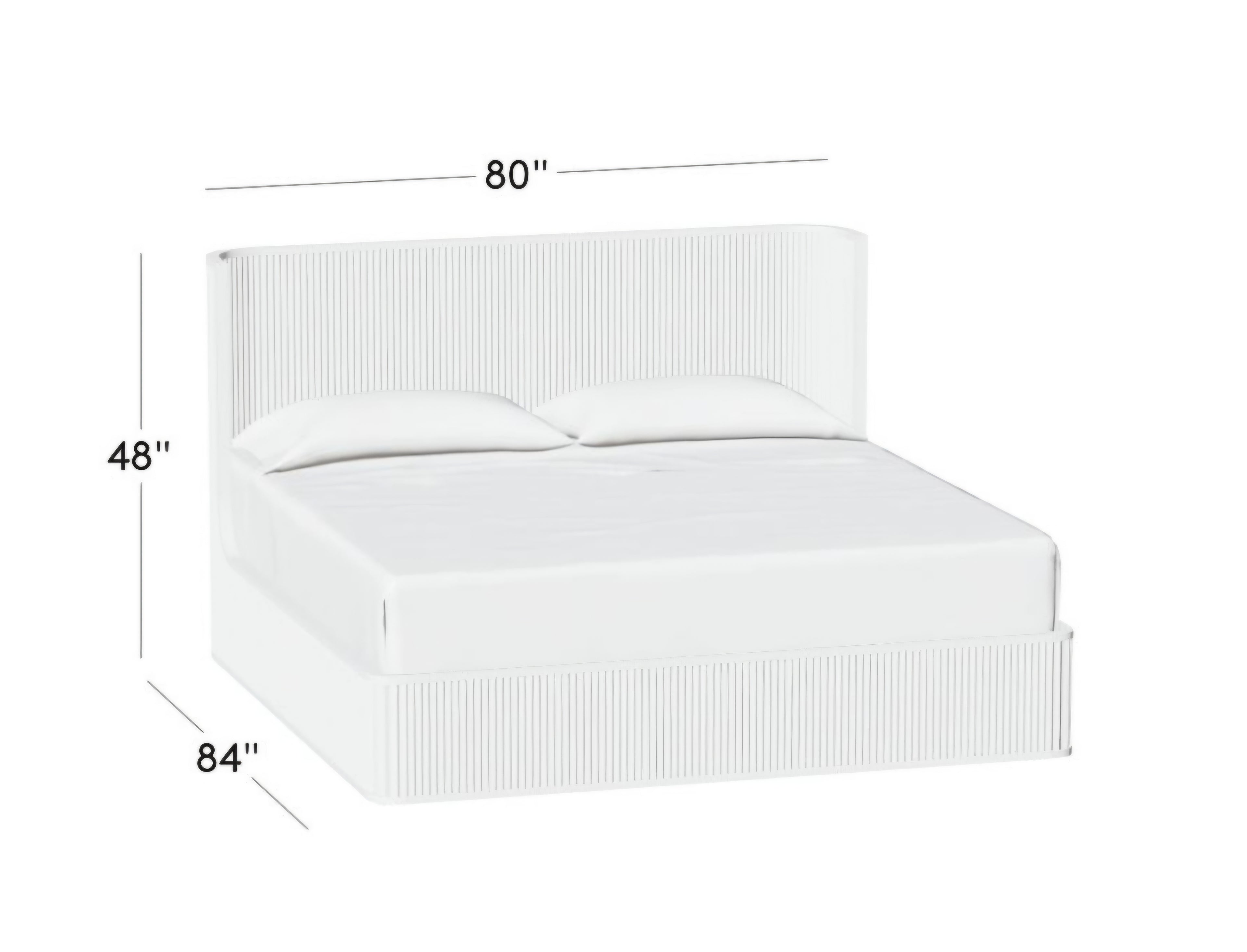 THE ONE × Davison — Fluted Dark Brown Wood King Bed