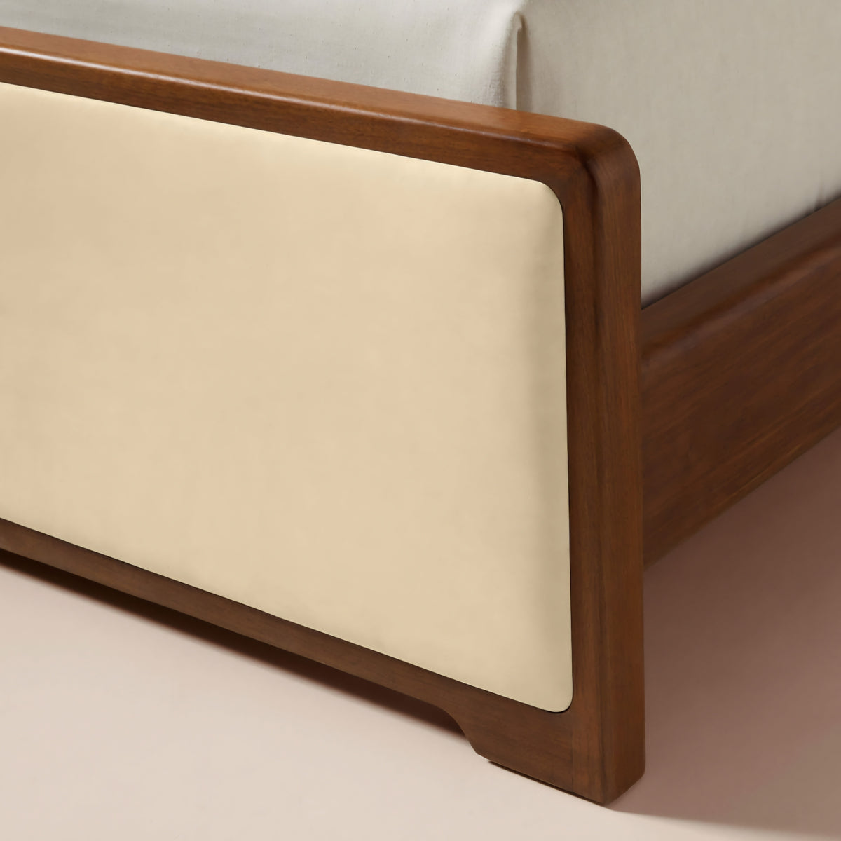 THE ONE × Rio — Walnut and Leather Bed