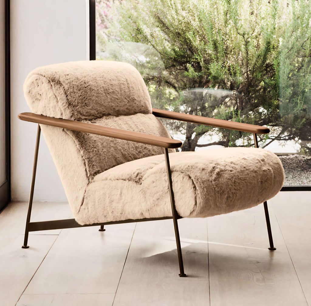 THE ONE × Chalet — Faux Fur Accent Chair