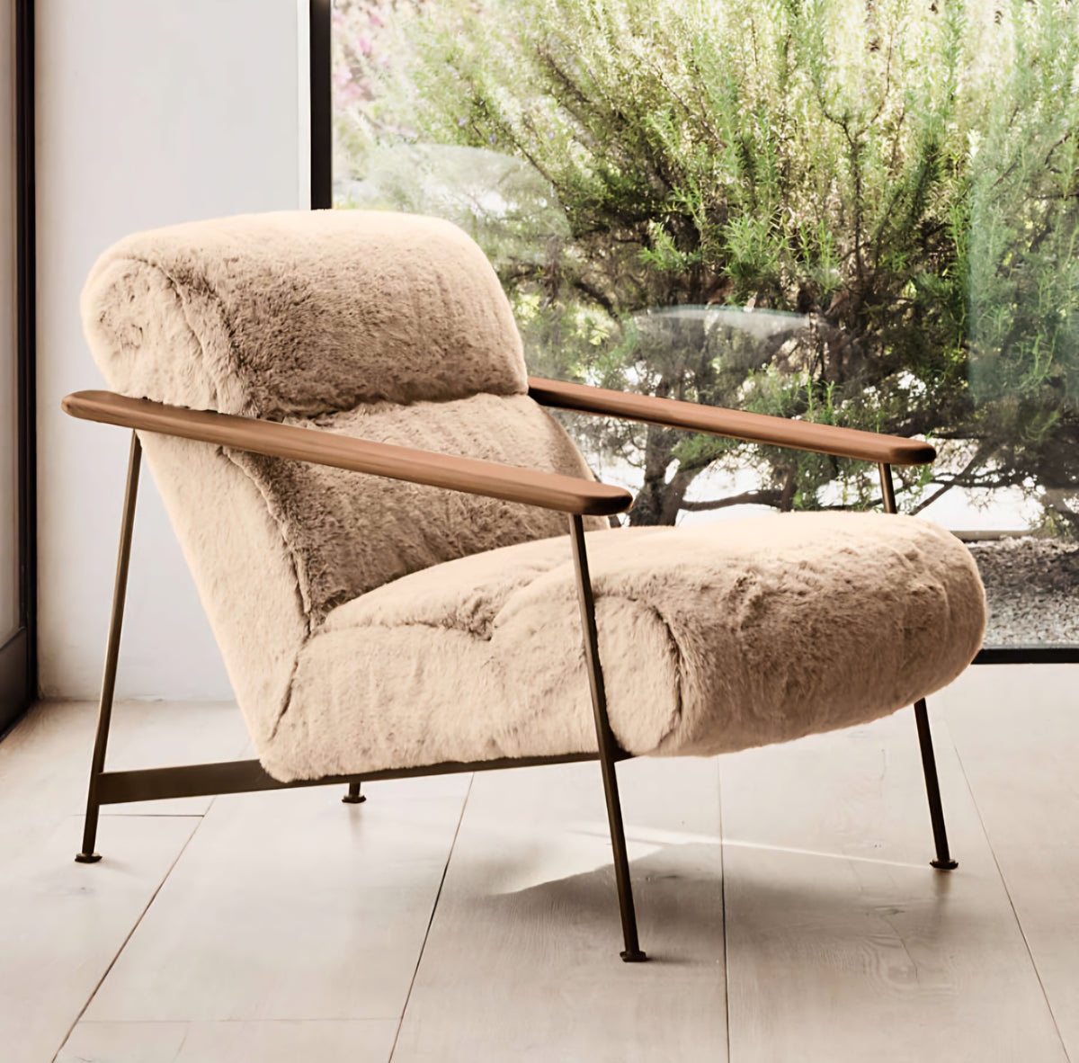 THE ONE × Chalet — Faux Fur Accent Chair