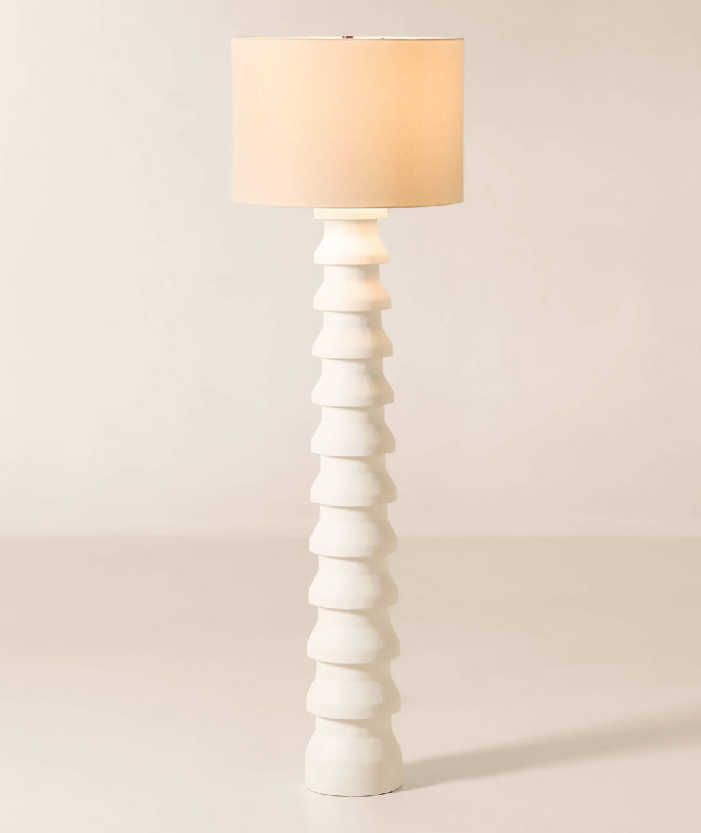 THE ONE × Sequence — White Plaster Floor Lamp