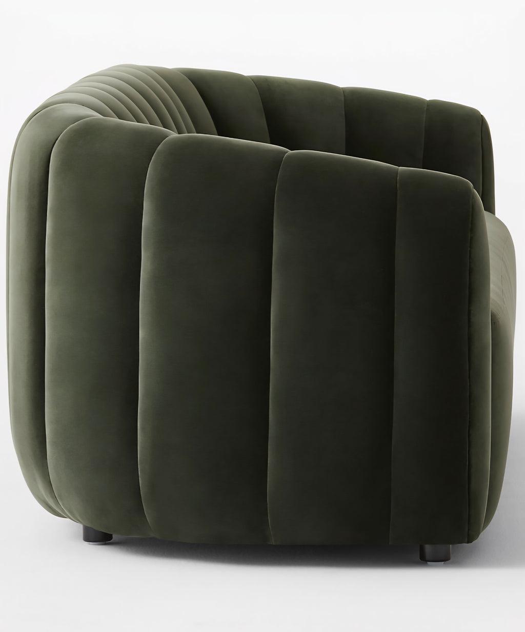 THE ONE × Fitz — Channeled White Boucle Loveseat