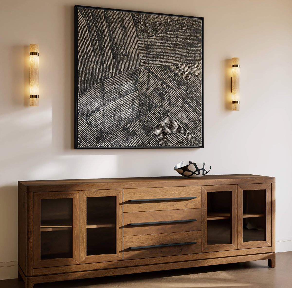 THE ONE × Truman — Acacia Wood Credenza with Drawers