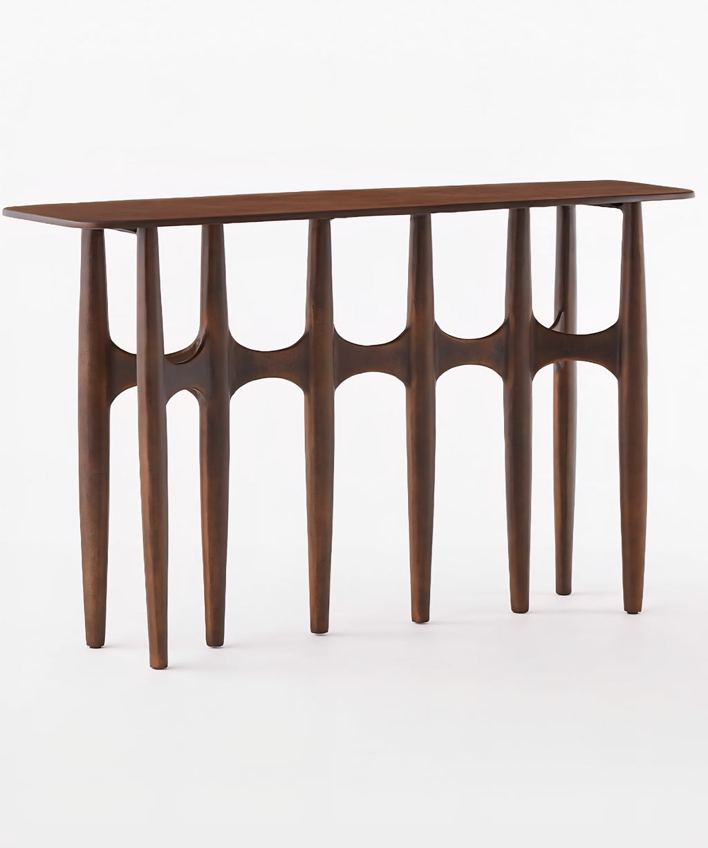 THE ONE × Bixby — White Cast Aluminum Console Table