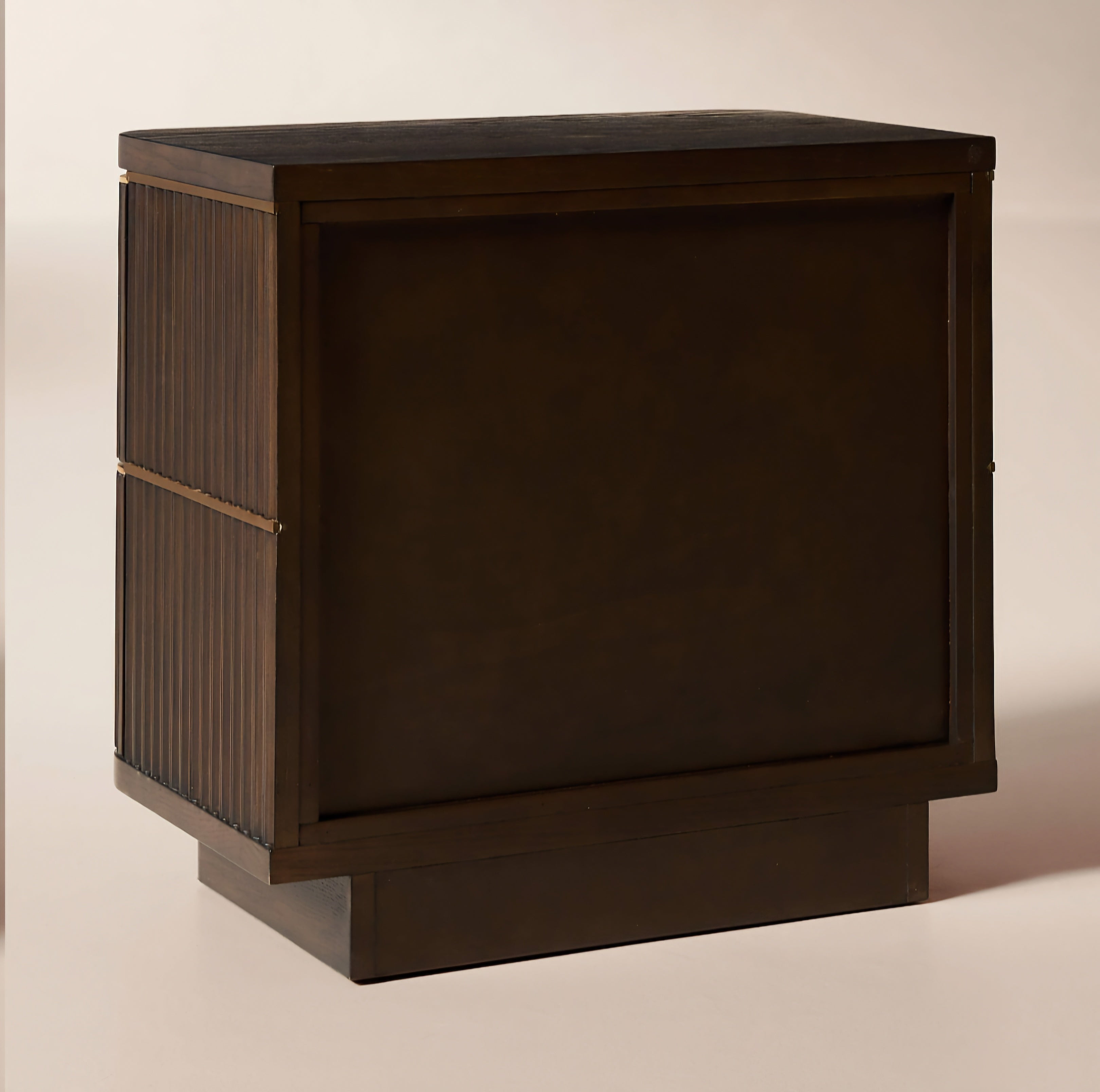 THE ONE × Davison — 2-Drawer Fluted Dark Oak Nightstand