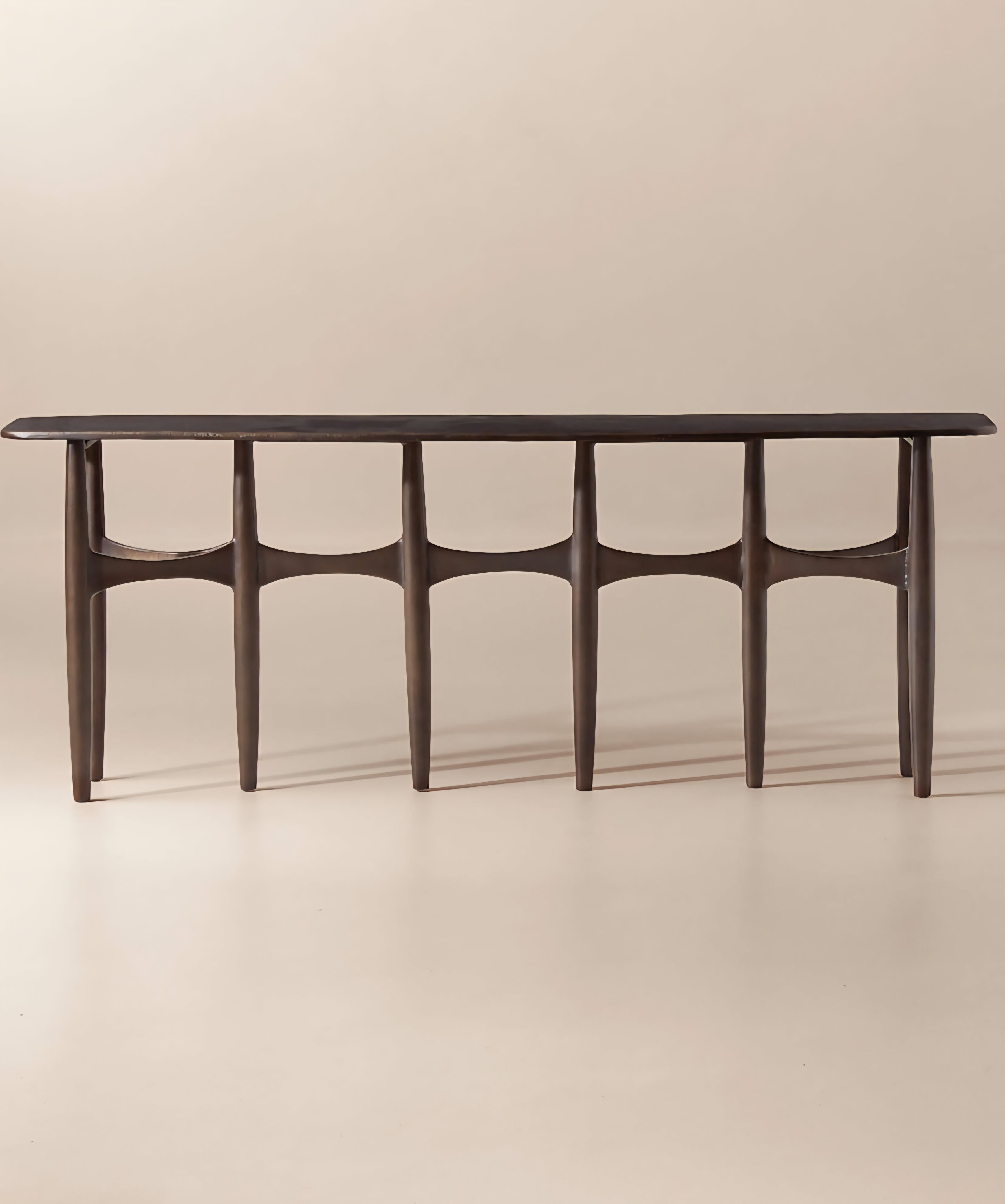 THE ONE × Bixby — White Cast Aluminum Console Table