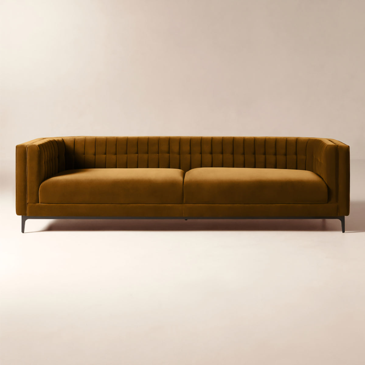 THE ONE × Ambroise — Light Taupe Velvet Sofa