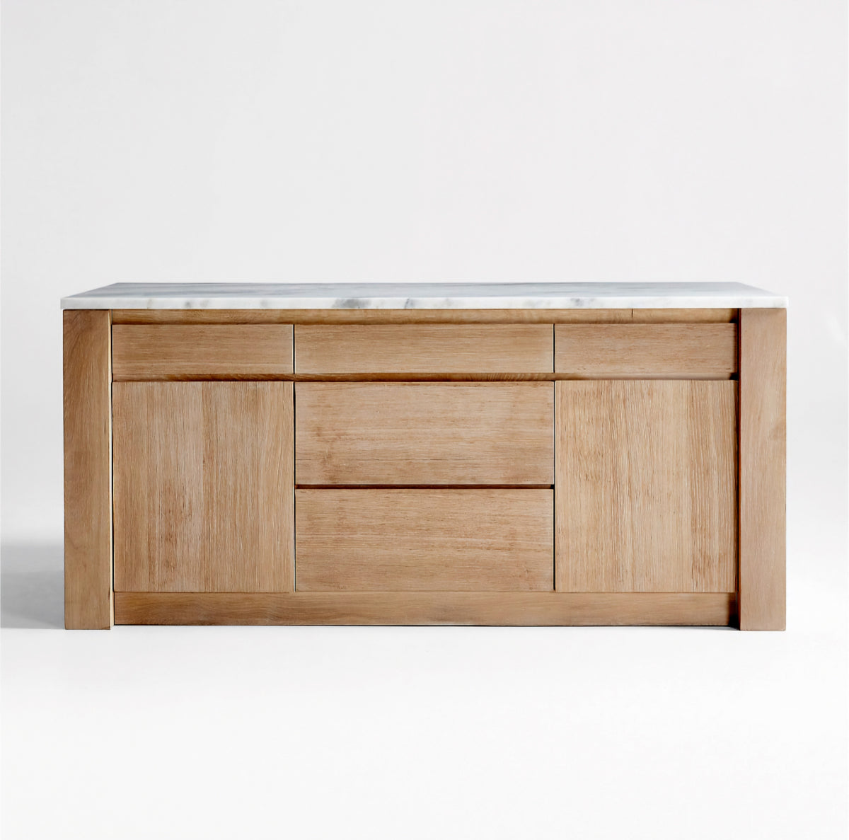 THE ONE × Terra — Marble Top Kitchen Island with Storage (78")
