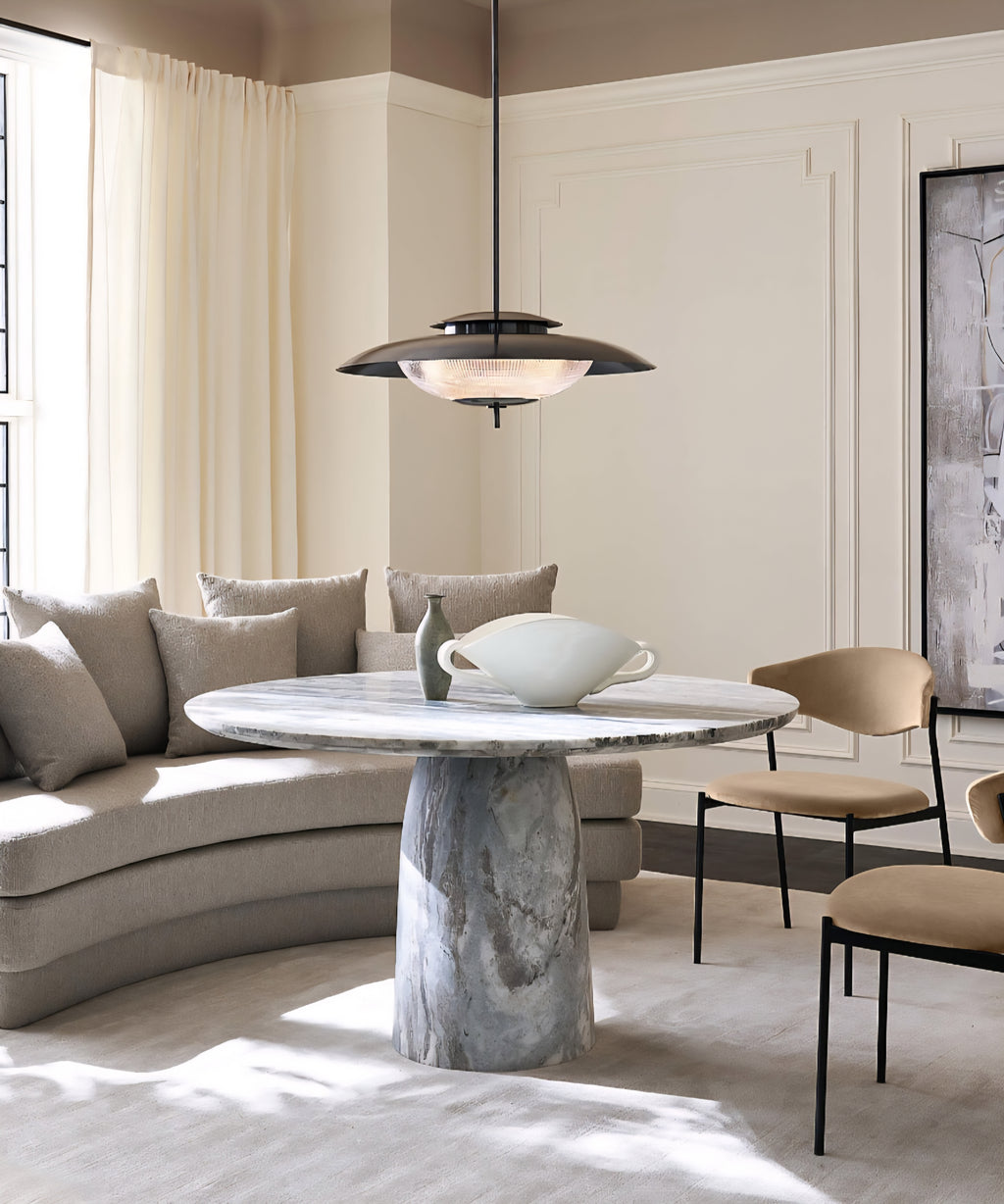 THE ONE × Damato — Mink Velvet Dining Chair