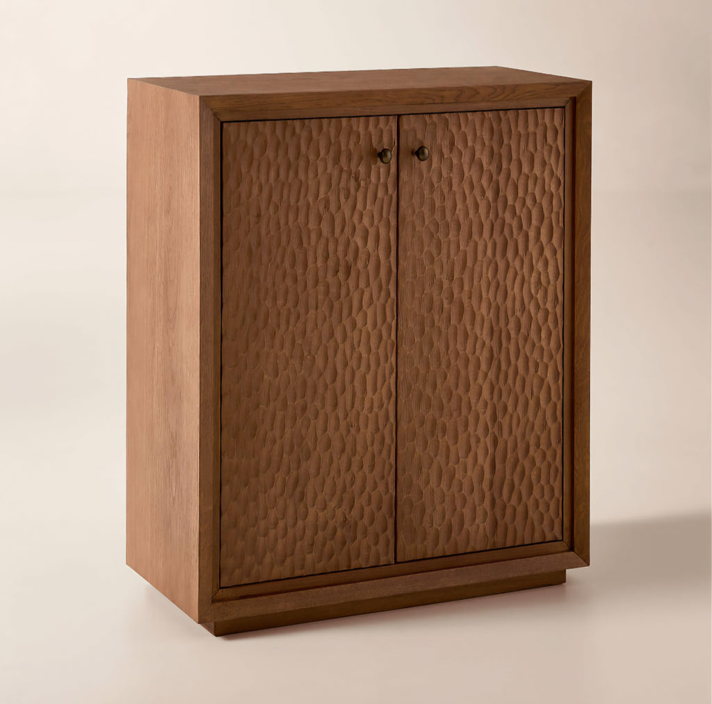THE ONE × Hawk — Carved White Oak Entryway Cabinet