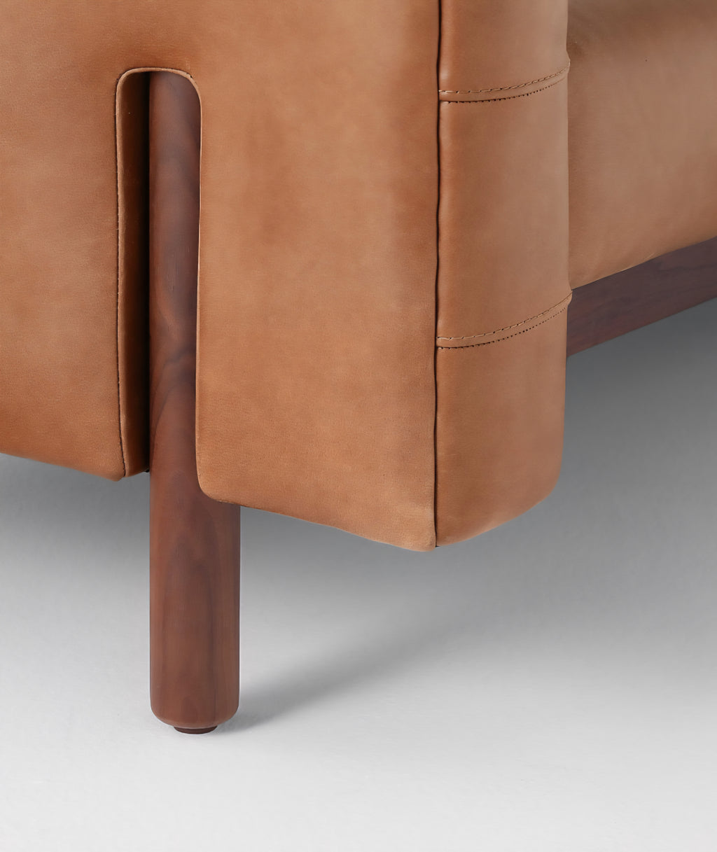THE ONE × Marconi — Tufted Leather & Velvet Sofa