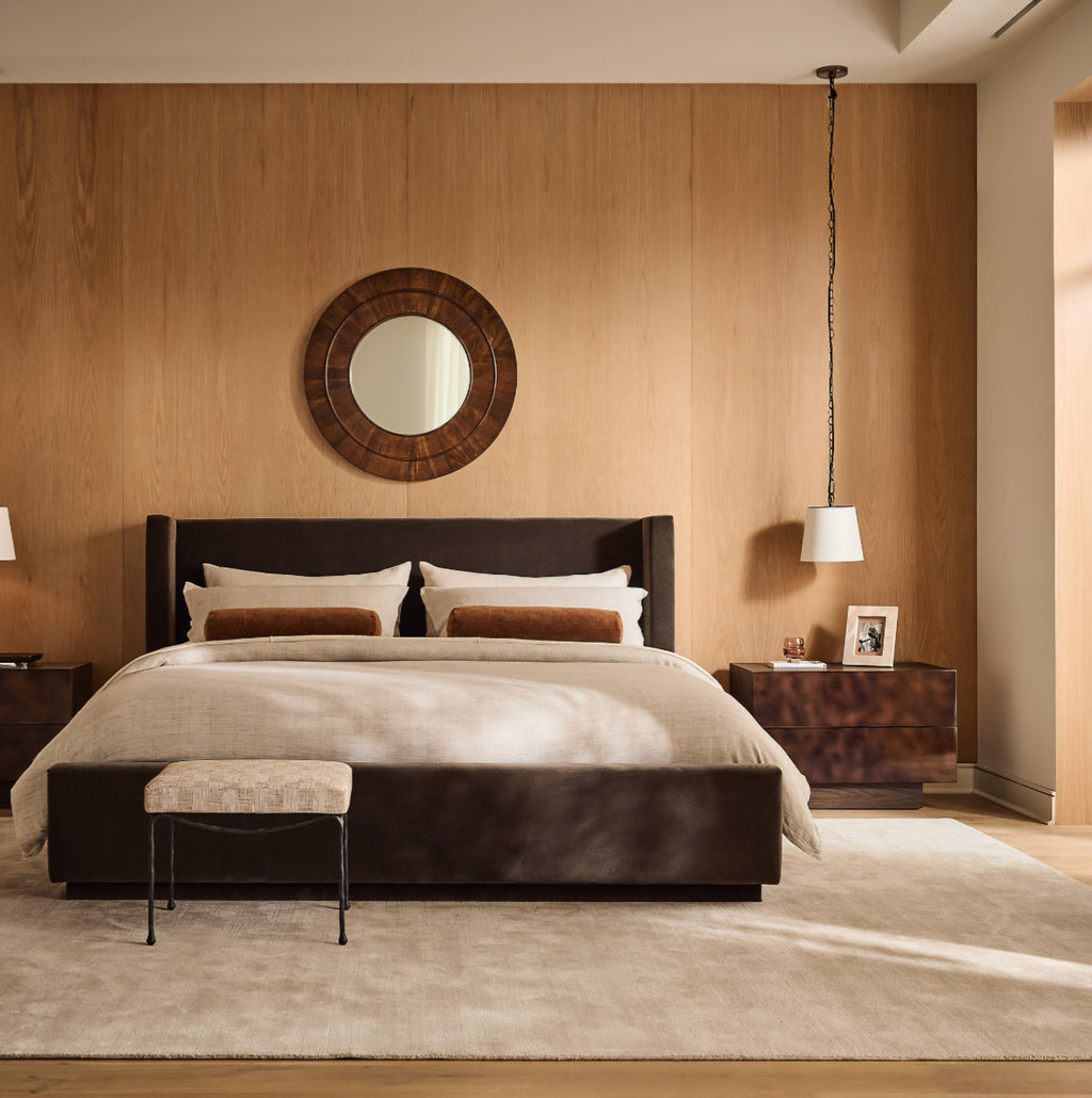 THE ONE × Hudson — Lacquered Dark Brown Wood Nightstand