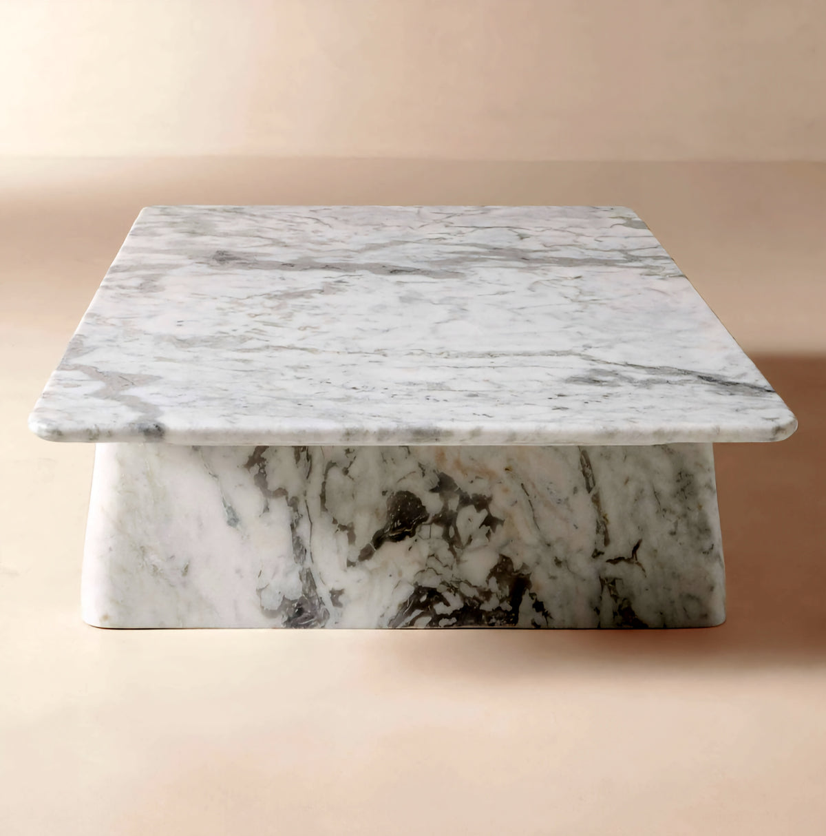 THE ONE × Almera — White Marble Coffee Table (66")