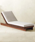 THE ONE × Taiko — Stained Teak Outdoor Sun Lounger with Sunbrella® Cushions