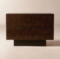 THE ONE × Hudson — Lacquered Dark Brown Wood Nightstand