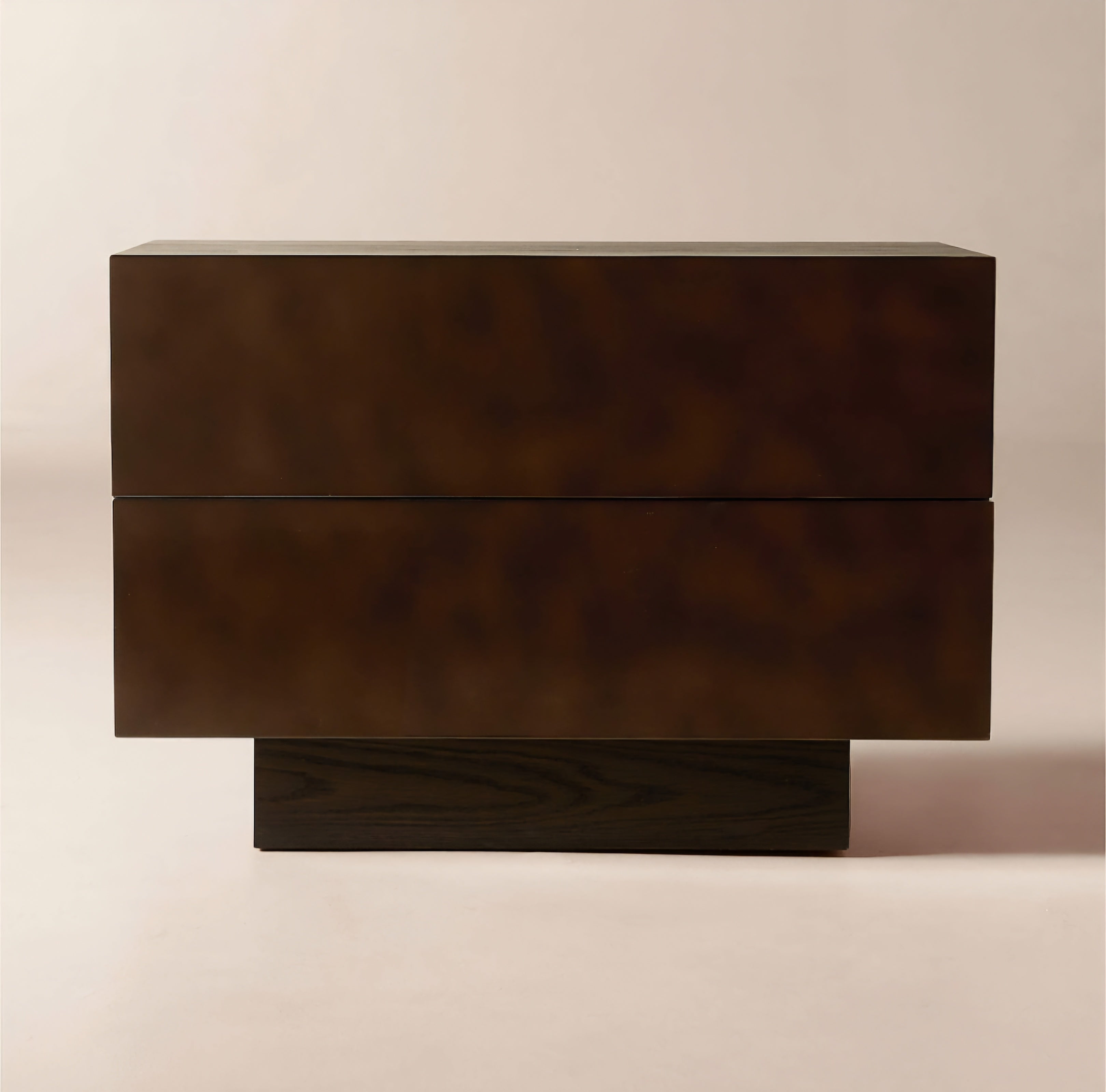 THE ONE × Hudson — Lacquered Dark Brown Wood Nightstand