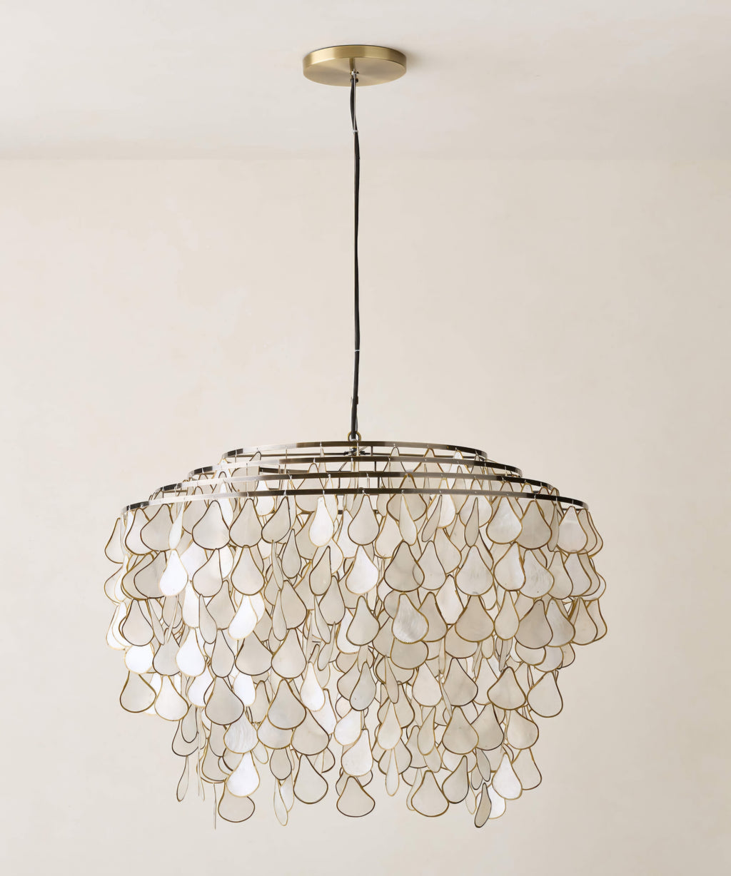 THE ONE × Teardrops — Capiz Chandelier