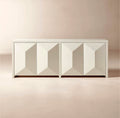 THE ONE × Cairo — Warm White High‑Gloss Lacquered Credenza