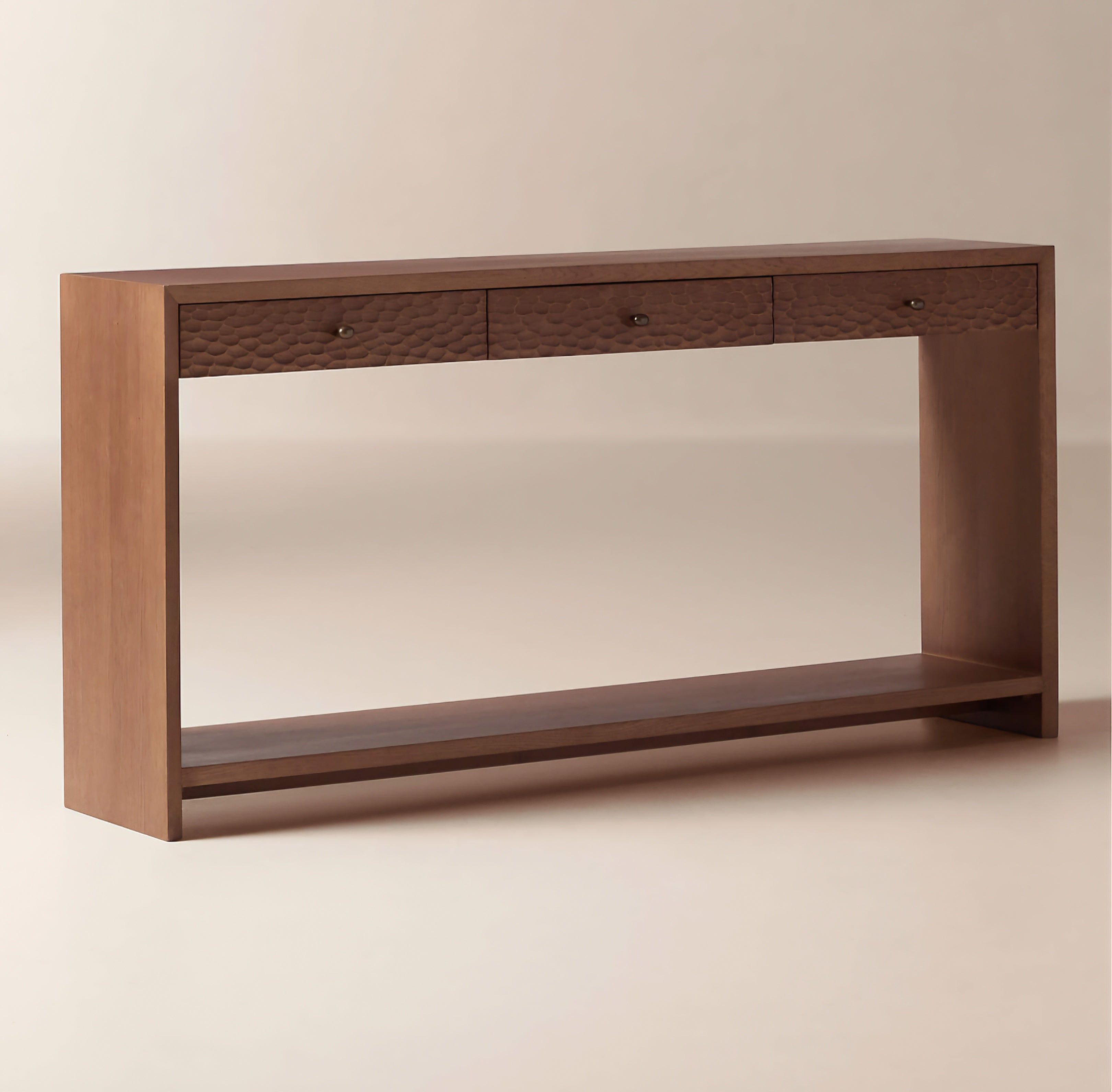 THE ONE × Hawk — Carved White Oak Console Table