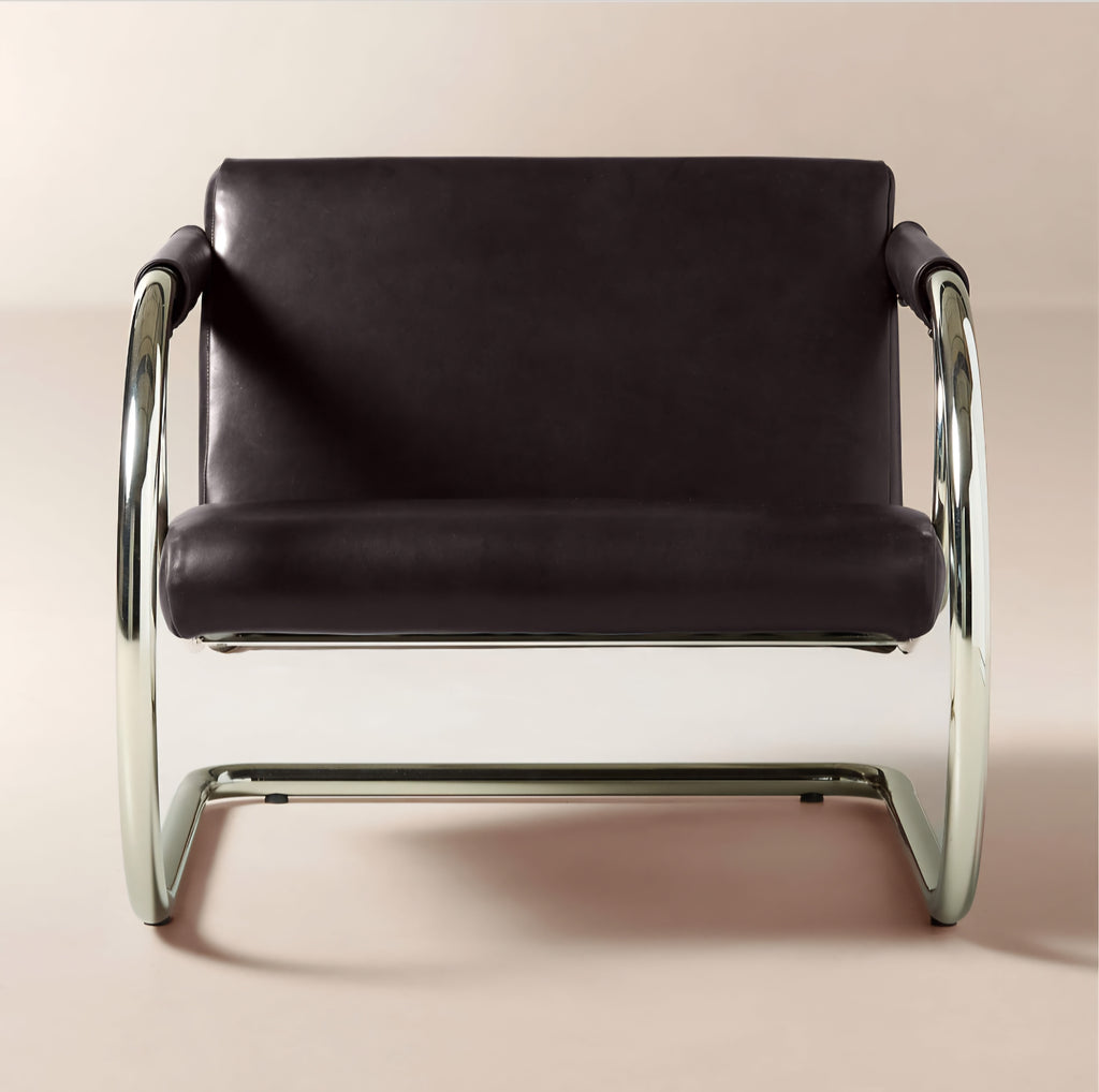 THE ONE × Loop — Chocolate Leather Accent Chair