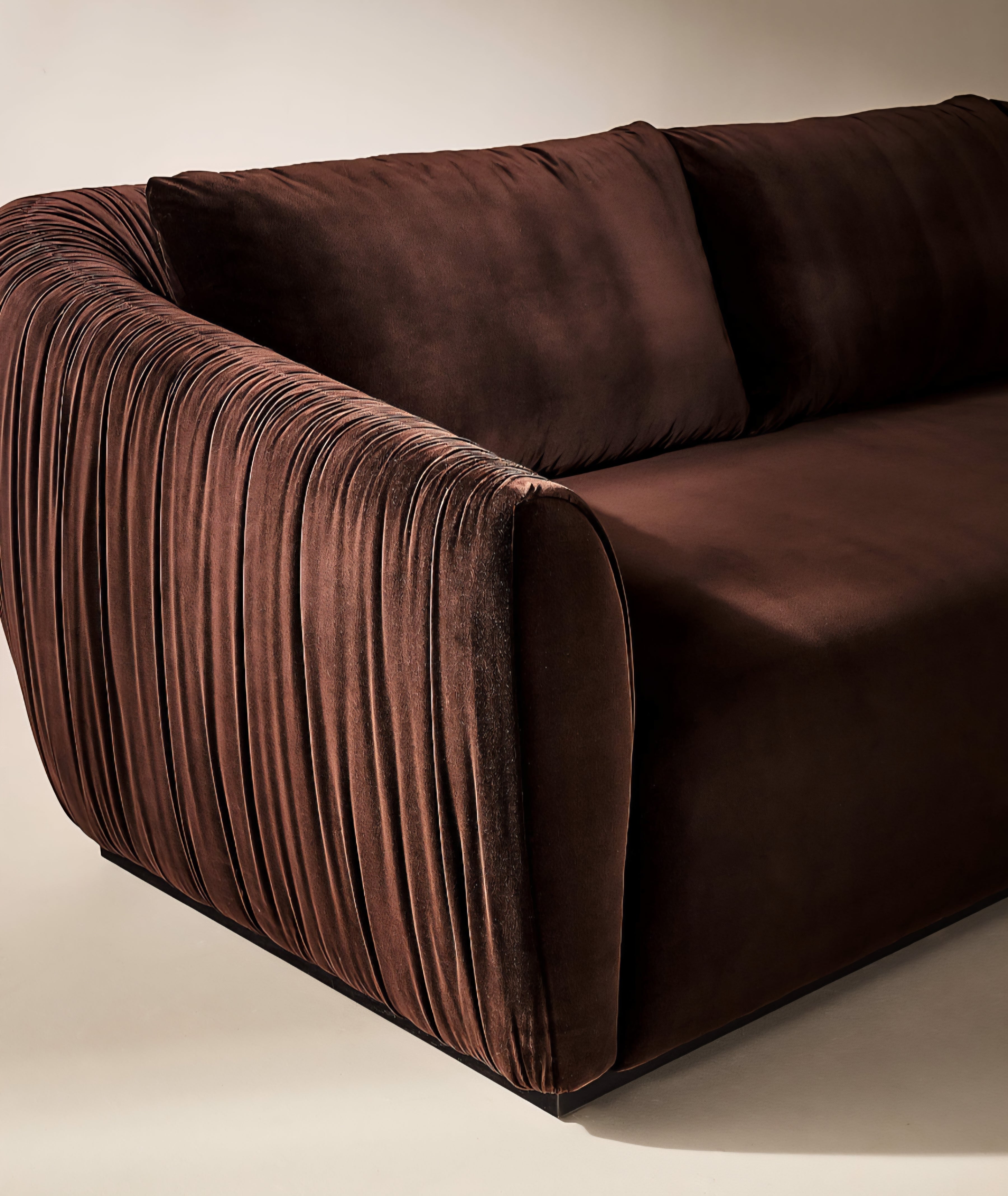 THE ONE × Ruched Velvet Sofa