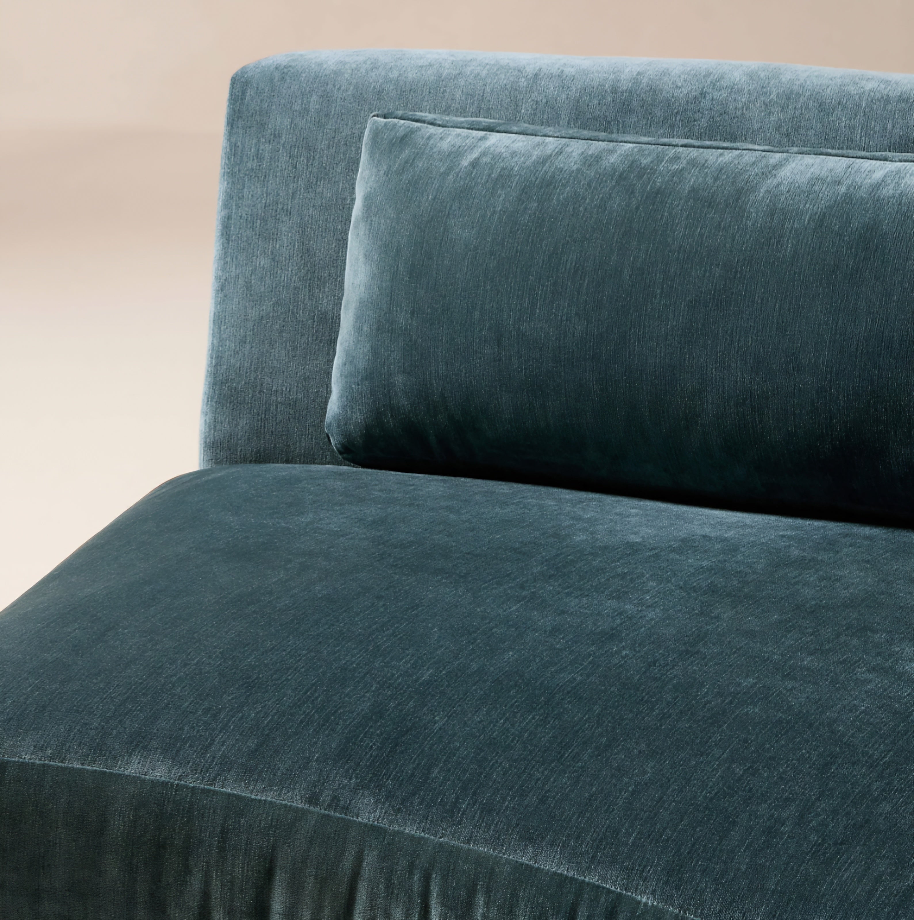 THE ONE × Sonora — Curved Blue Performance Velvet 
2-Piece Sofa