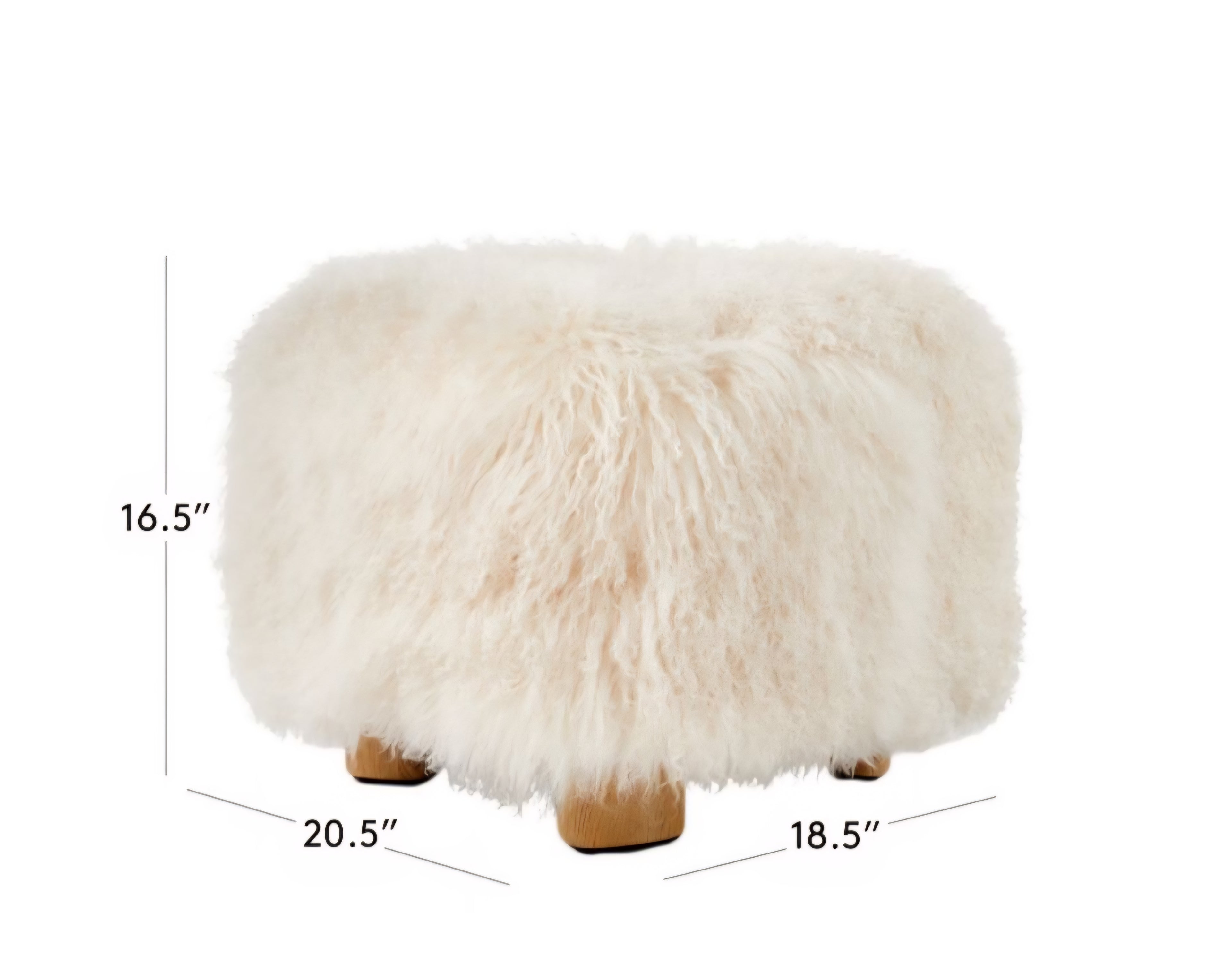 THE ONE × Mongolian Sheepskin Ottoman