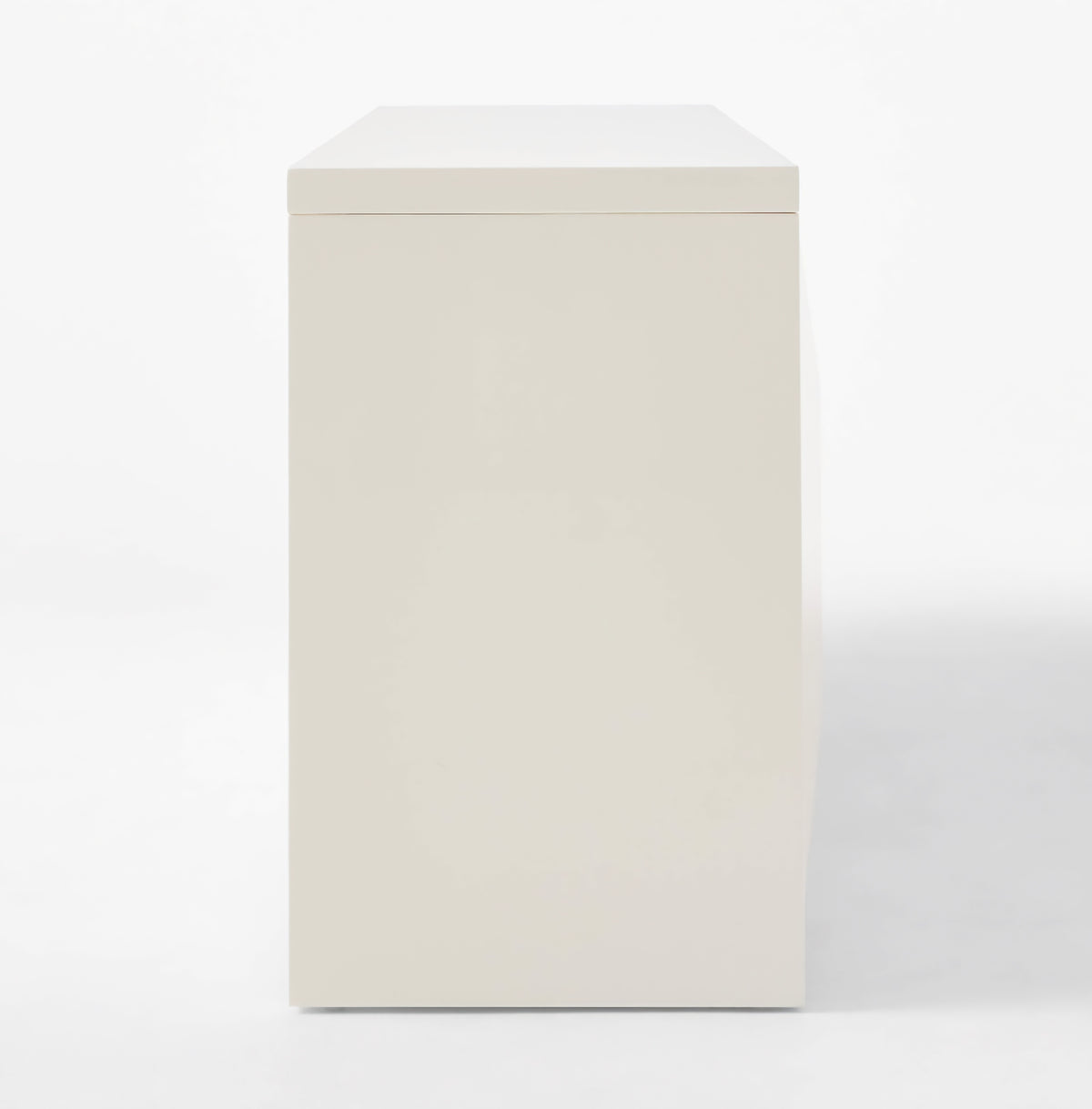 THE ONE × Cairo — Warm White High‑Gloss Lacquered Credenza
