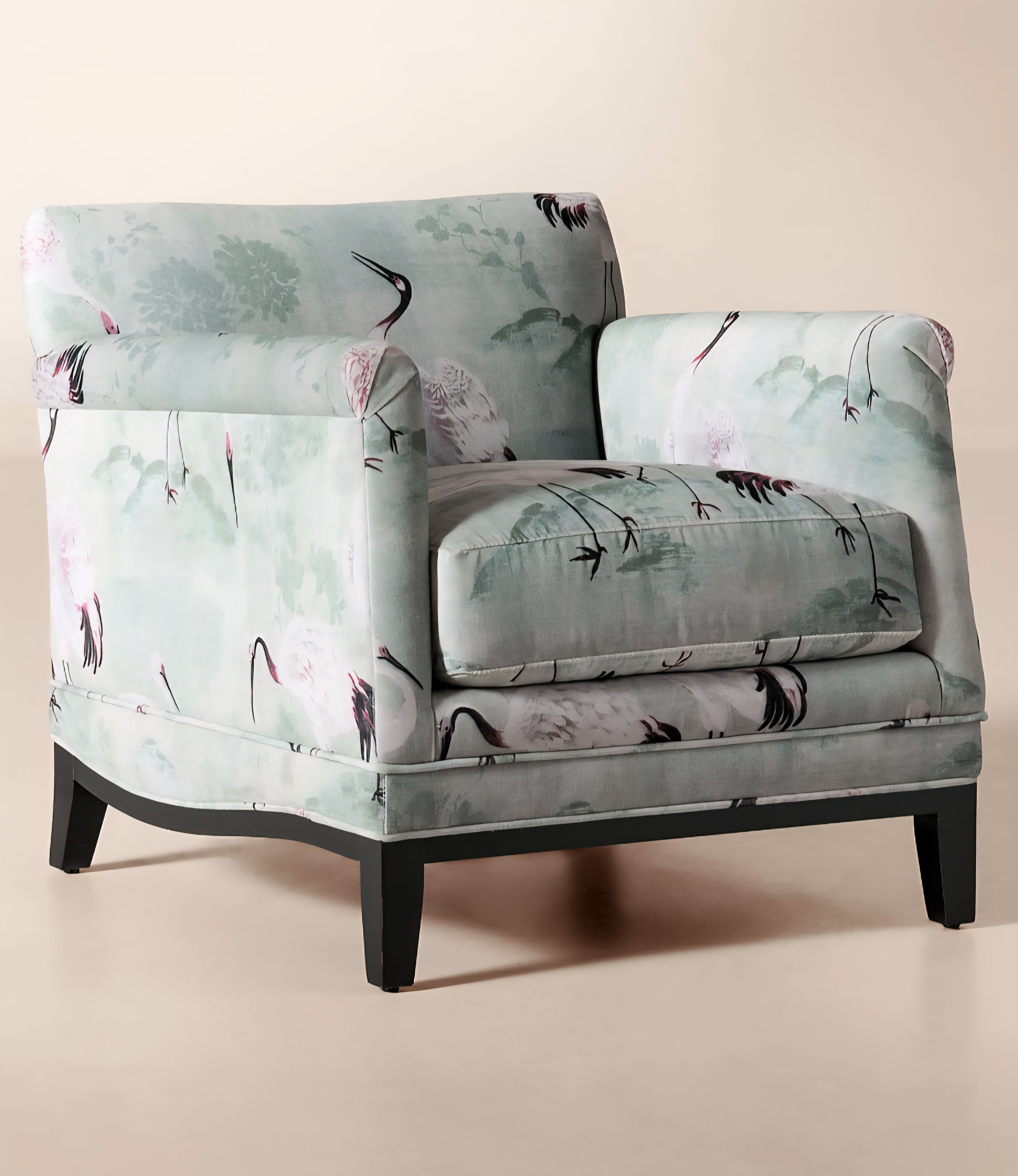 THE ONE × Olson — Cognac Brown Velvet Accent Chair