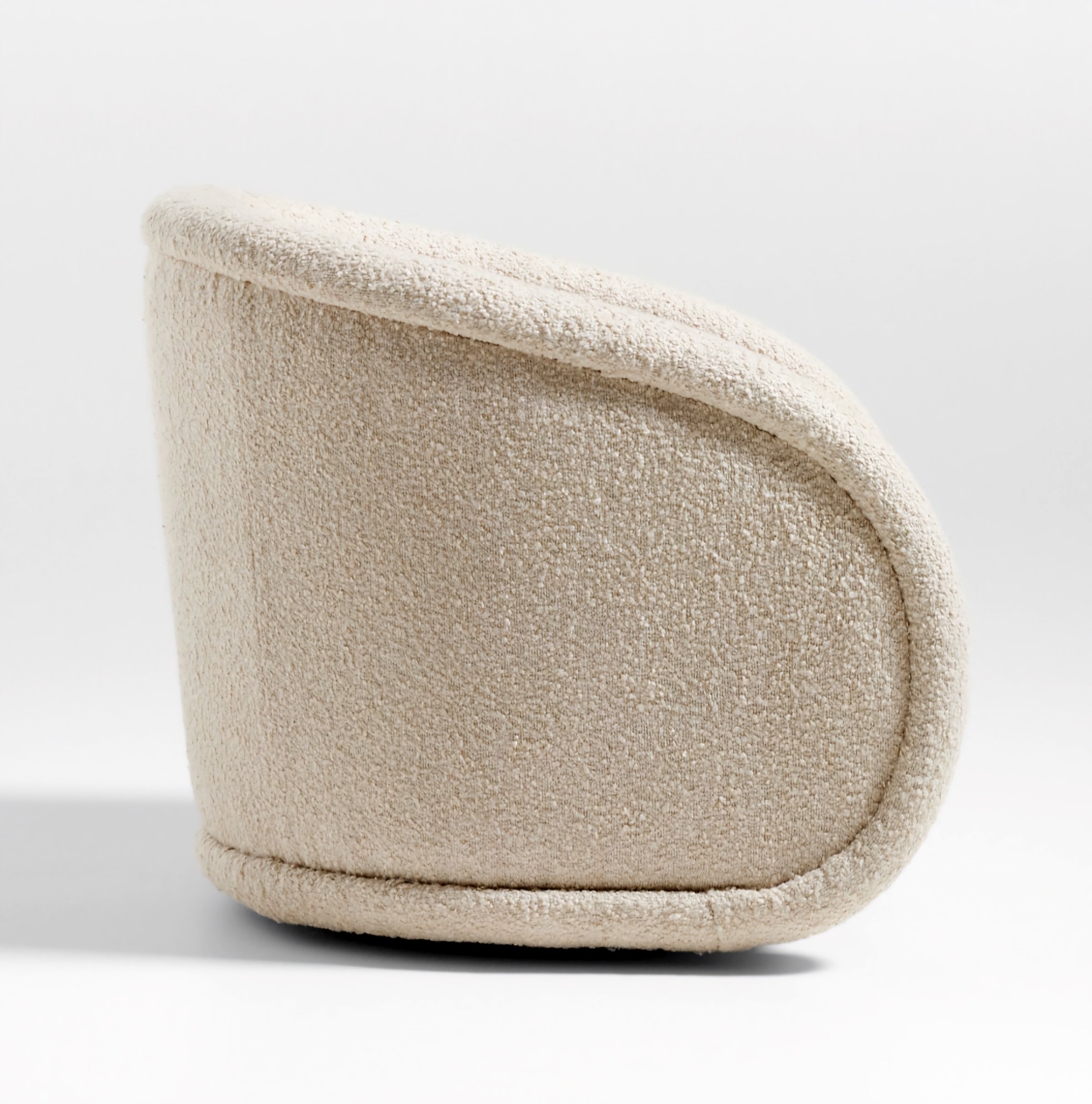 THE ONE × Medoc — Light Beige Textured Boucle Swivel Chair