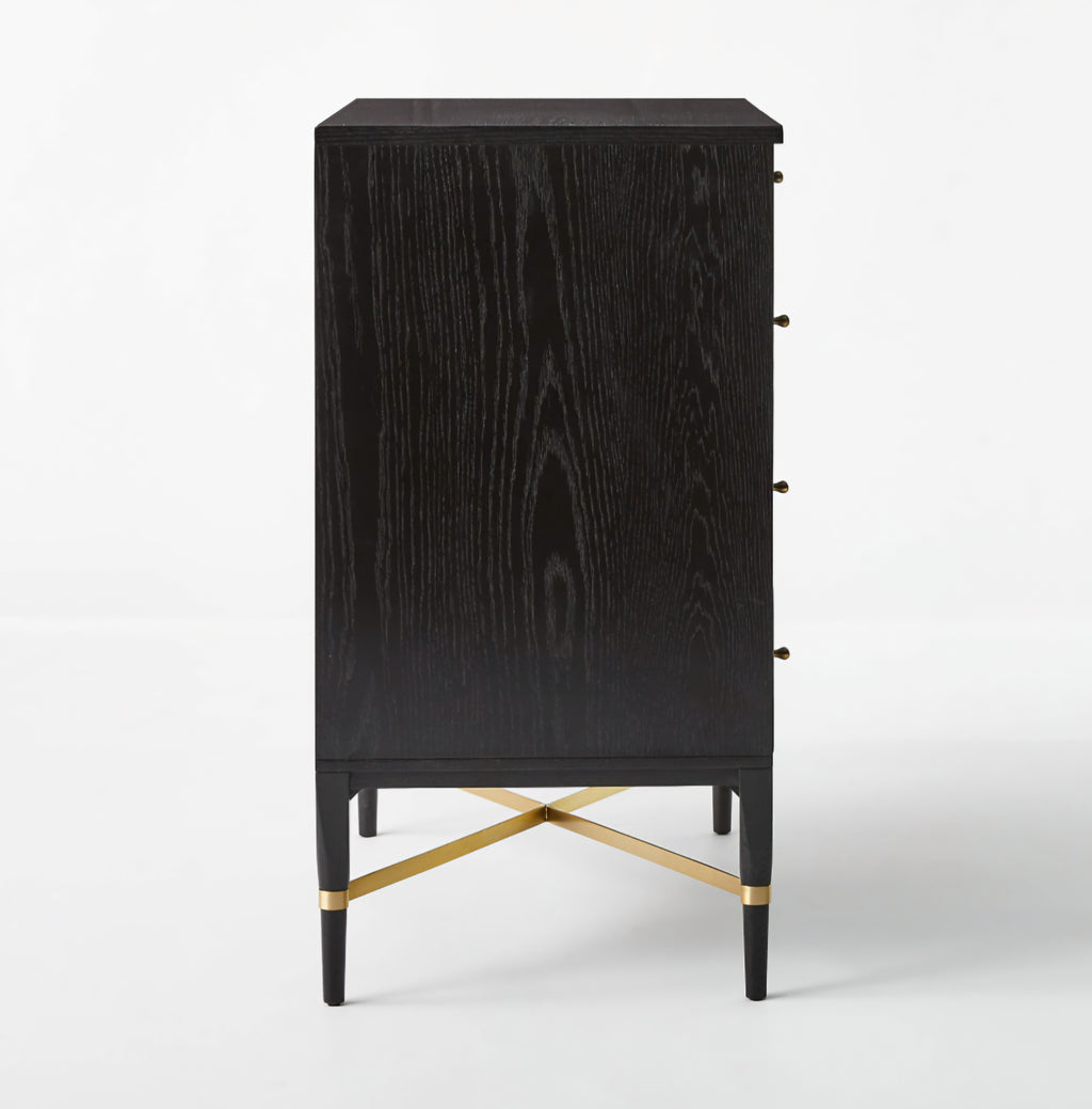 THE ONE × Connoisseur — Black Oak Wood 5-Drawer Dresser