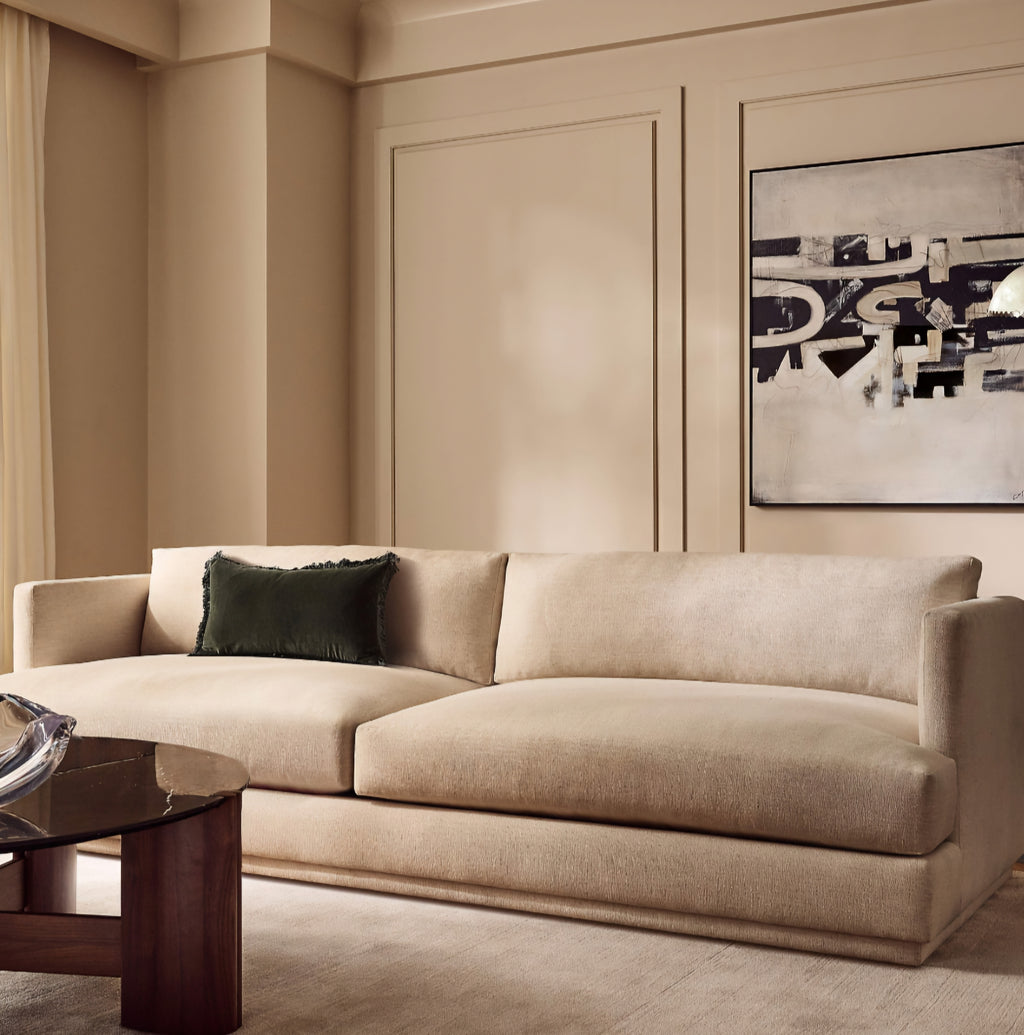THE ONE × Seneca — Off-White Performance Fabric Sleeper Sofa