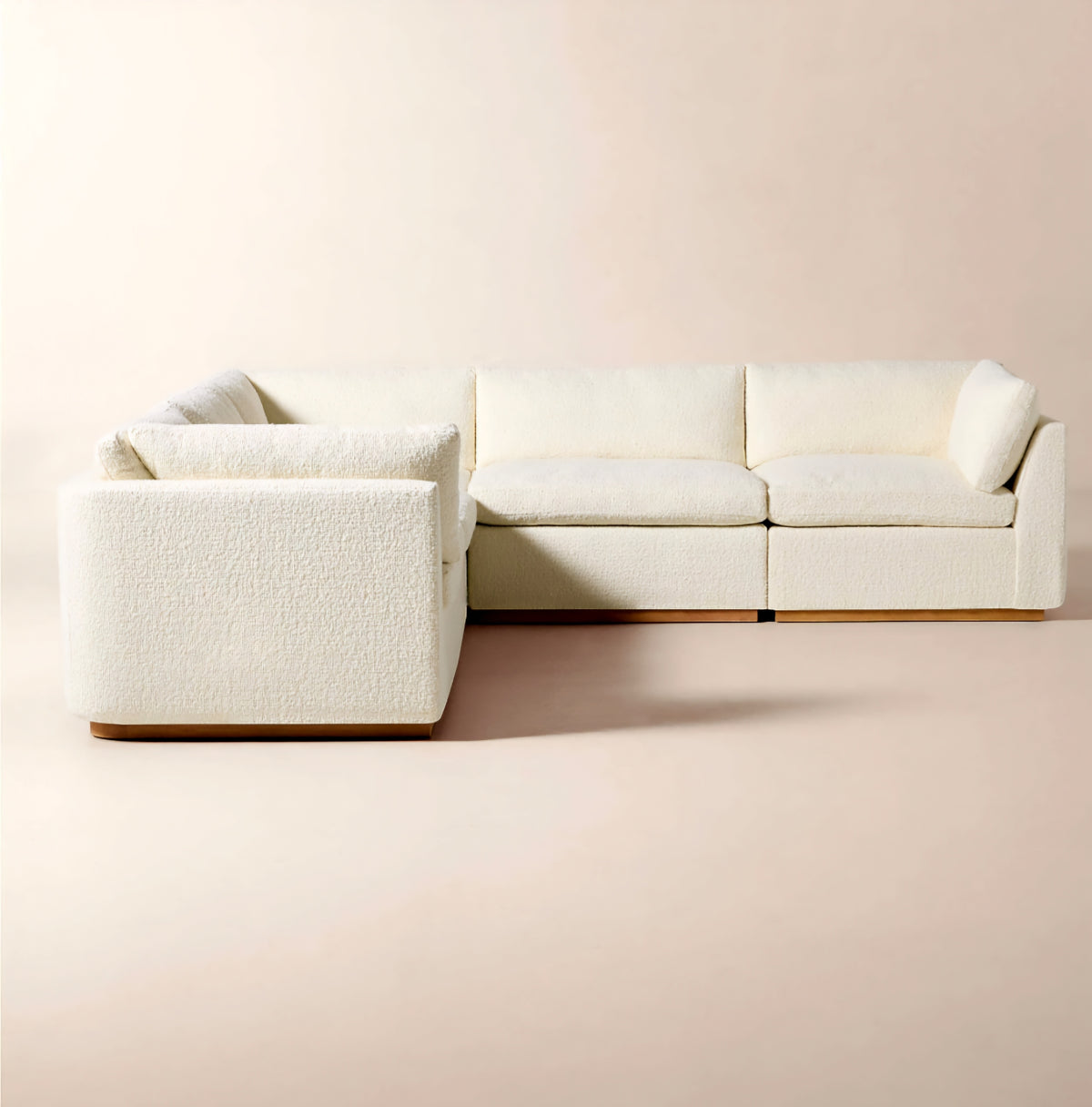 THE ONE × Stormo — Ivory Boucle Sectional Sofa
