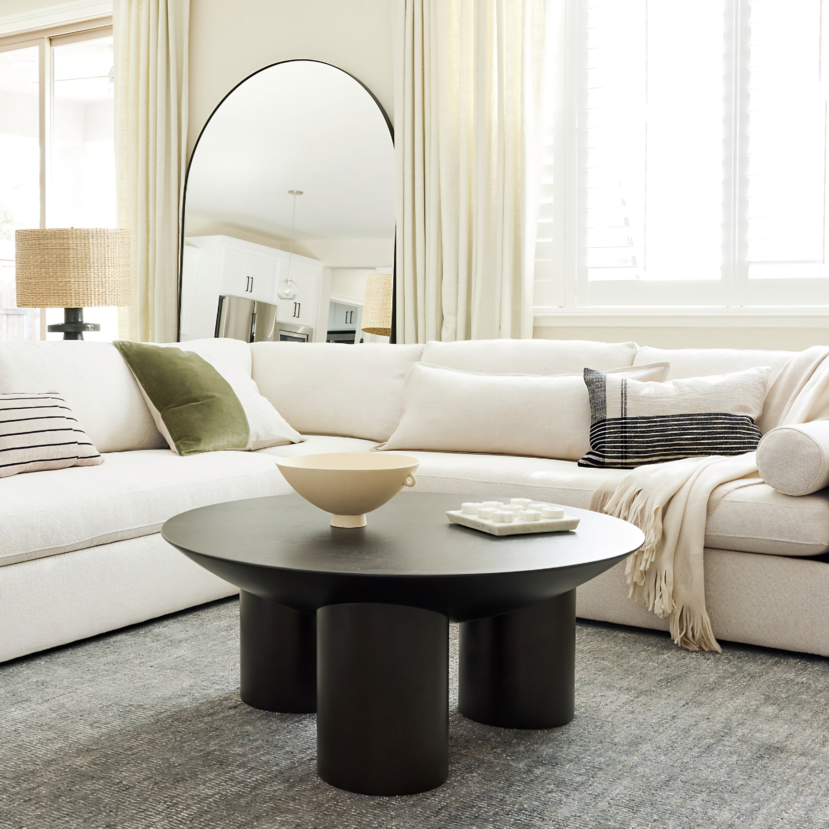 THE ONE × Edge — Extra-Large Brass Arch Floor Mirror