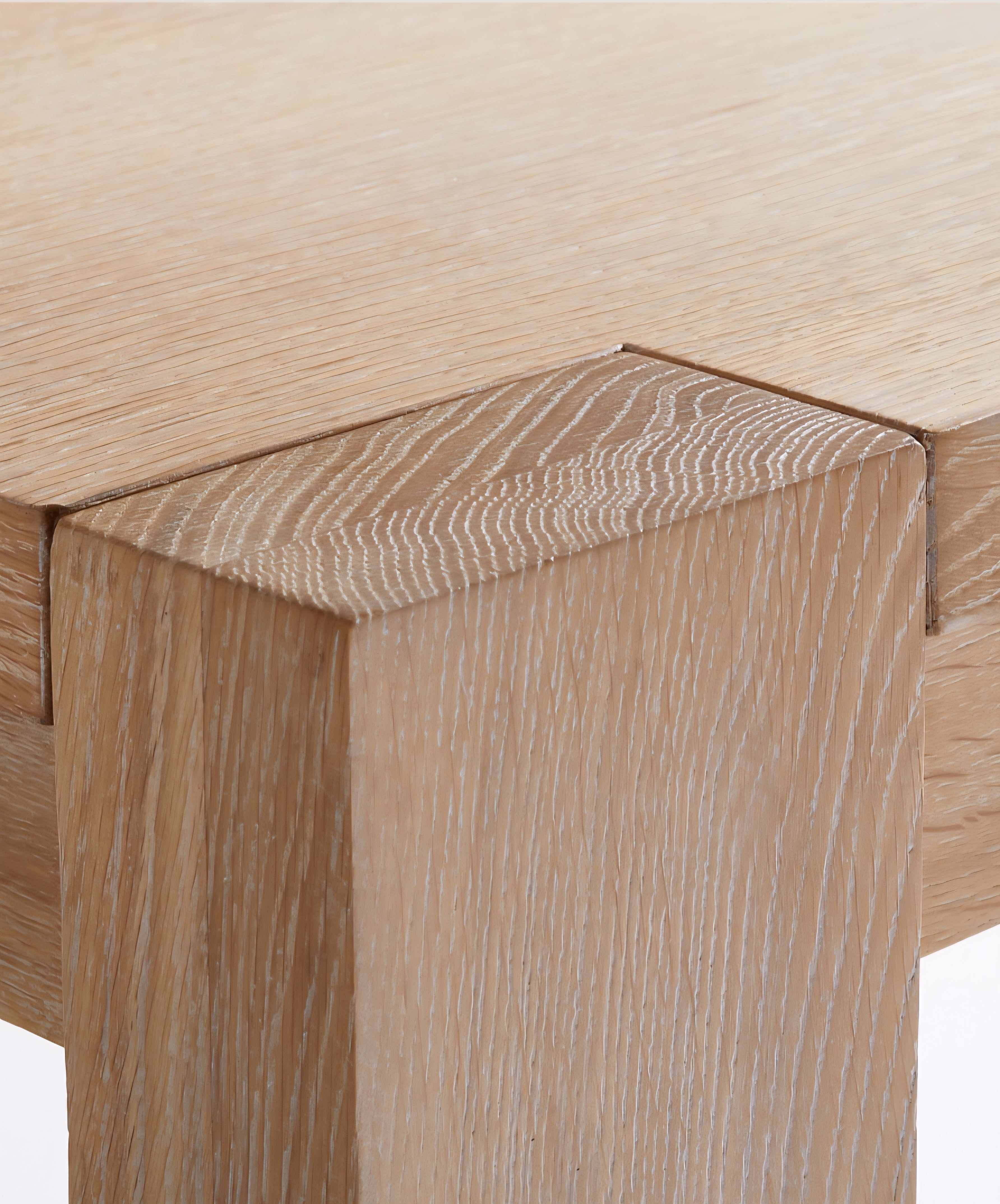 THE ONE × Terra — Natural Oak Wood Desk with Power Outlets (54")