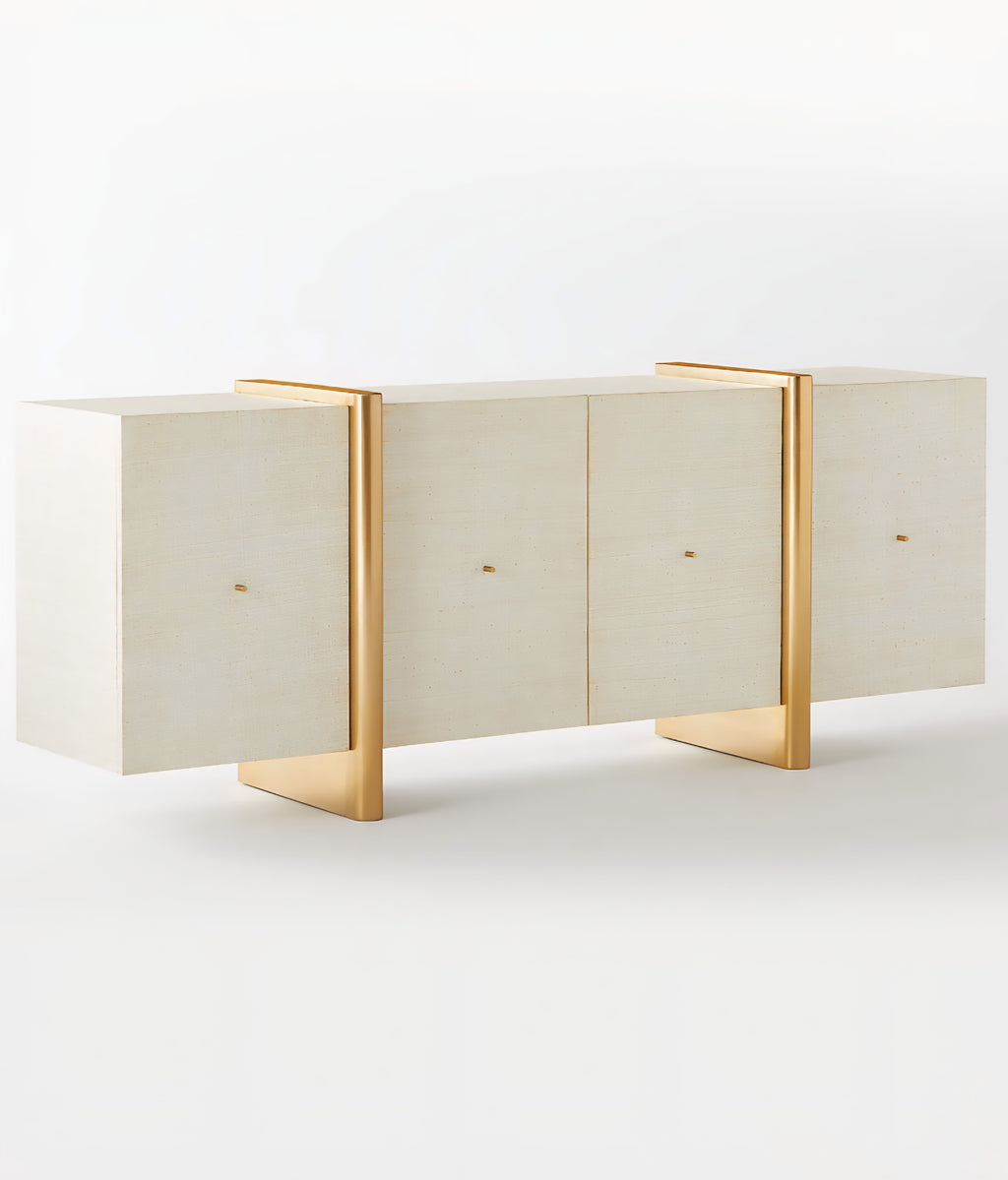 THE ONE × Dorset — White Lacquered Linen Credenza