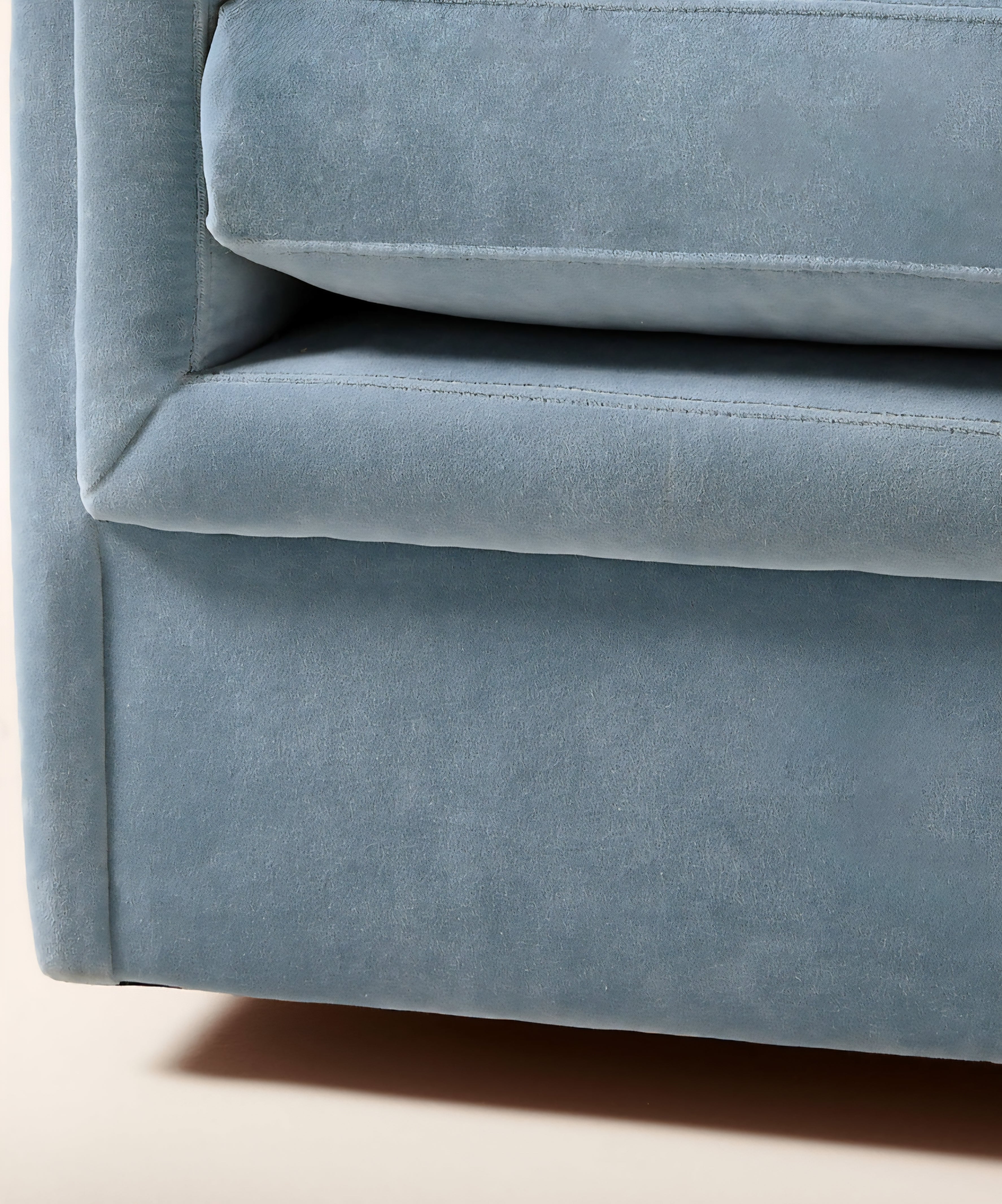 THE ONE × Ceva — Light Blue Performance Velvet Swivel Chair