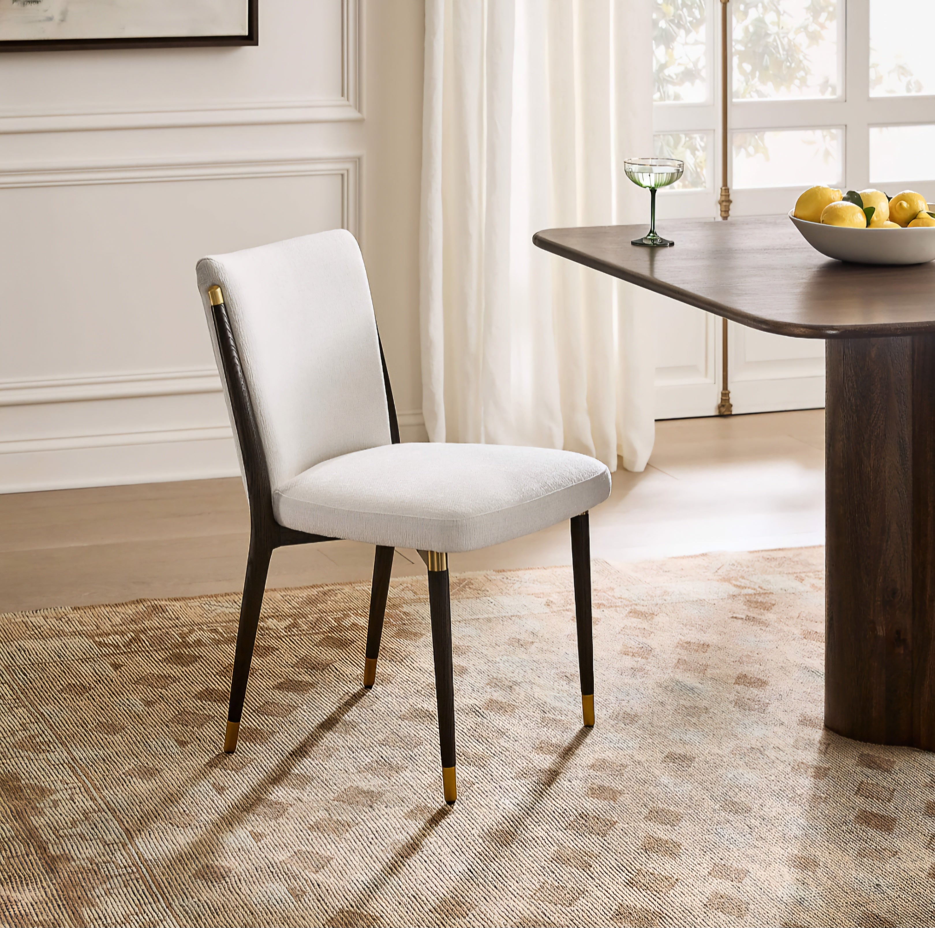 THE ONE × Norrie — Snow White Performance Fabric Armless Dining Chair