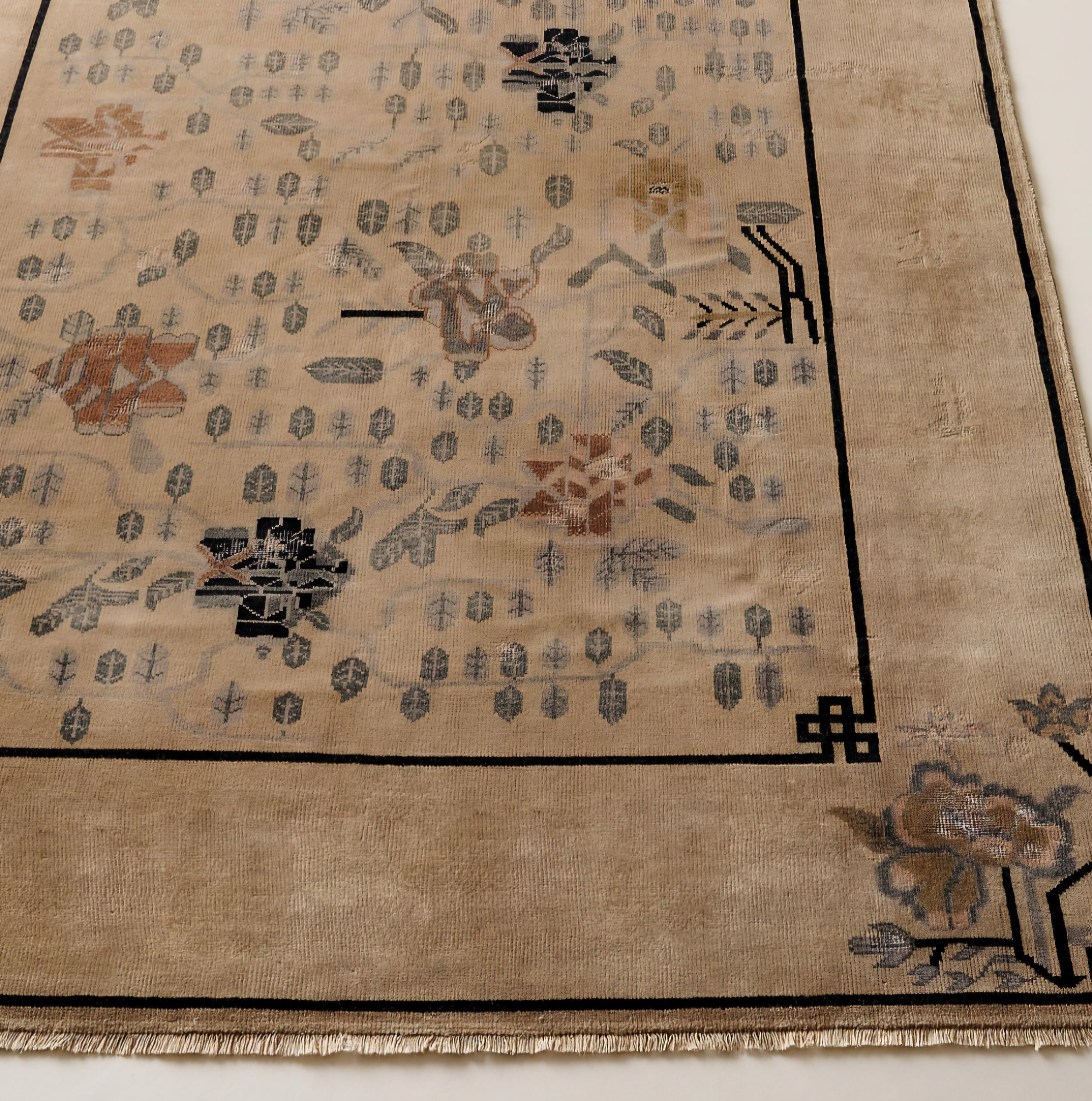 THE ONE × Fiora — Hand-Knotted Distressed Warm White New Zealand Wool Area Rug