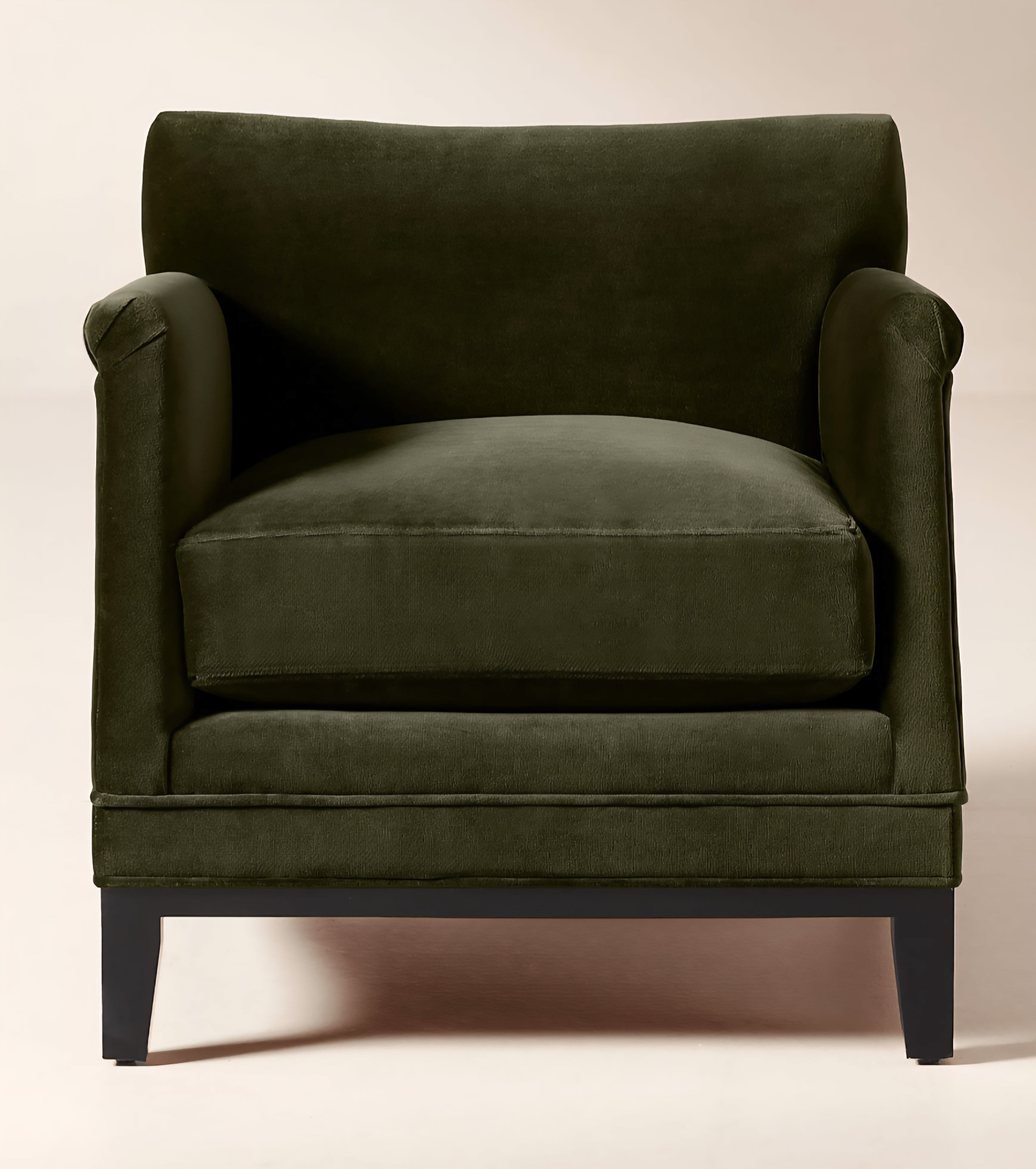 THE ONE × Olson — Cognac Brown Velvet Accent Chair