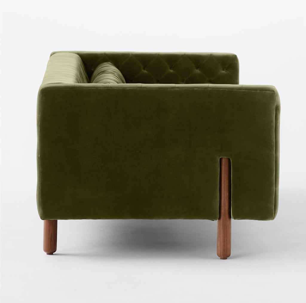 THE ONE × Marconi — Tufted Leather & Velvet Sofa