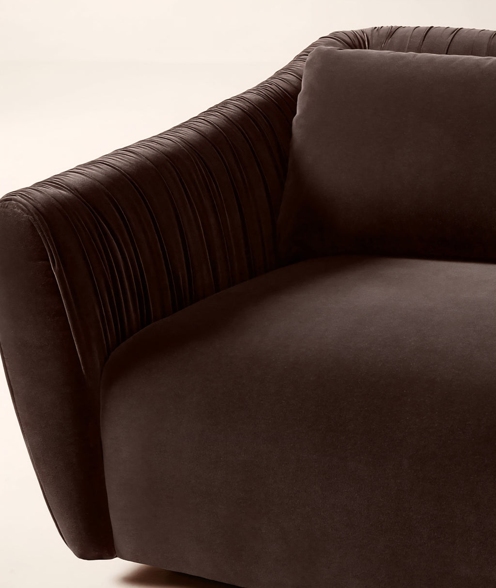 THE ONE × Ruched Velvet Sofa