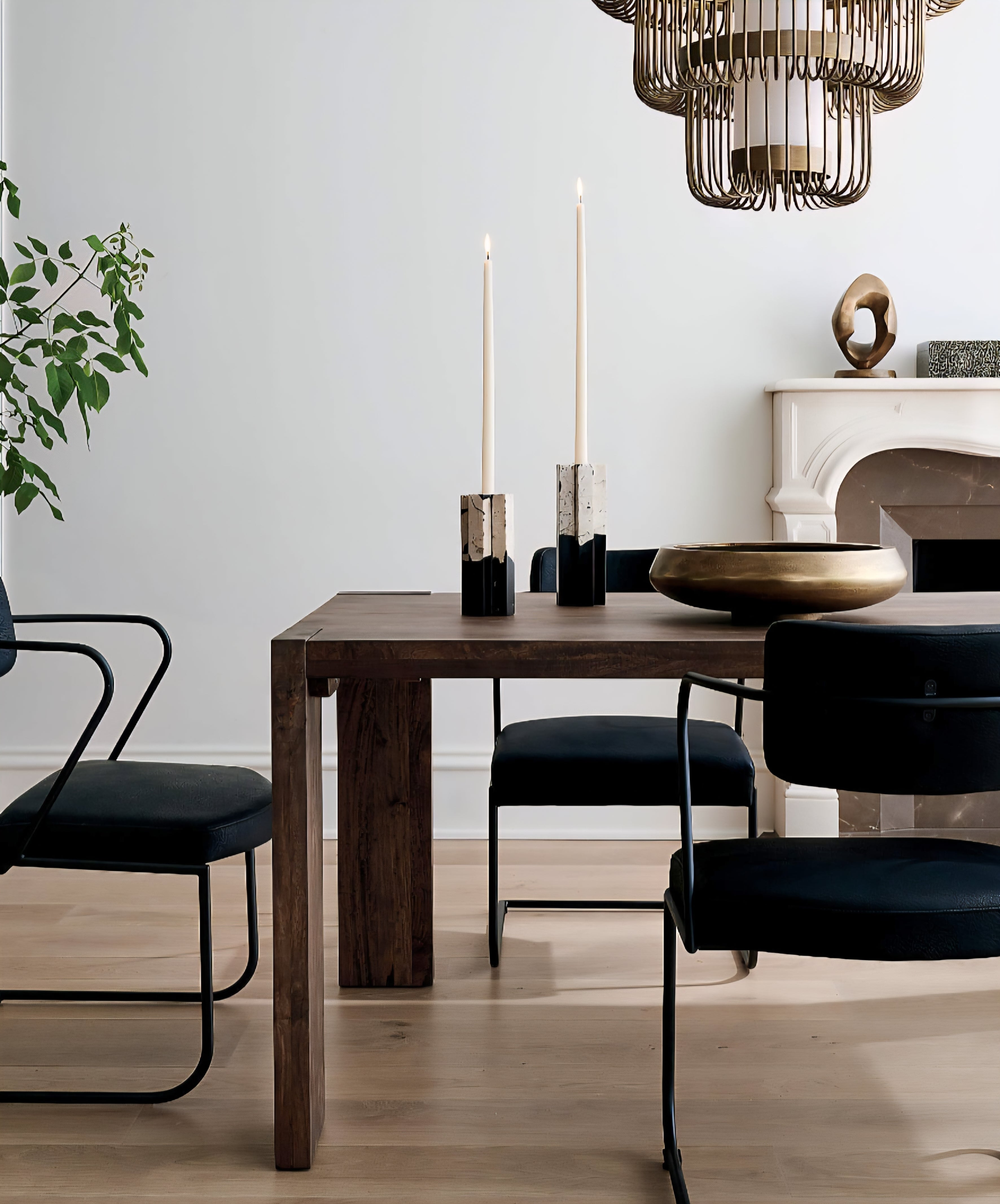 THE ONE × Blox — Rectangular Brown Wood Dining Table