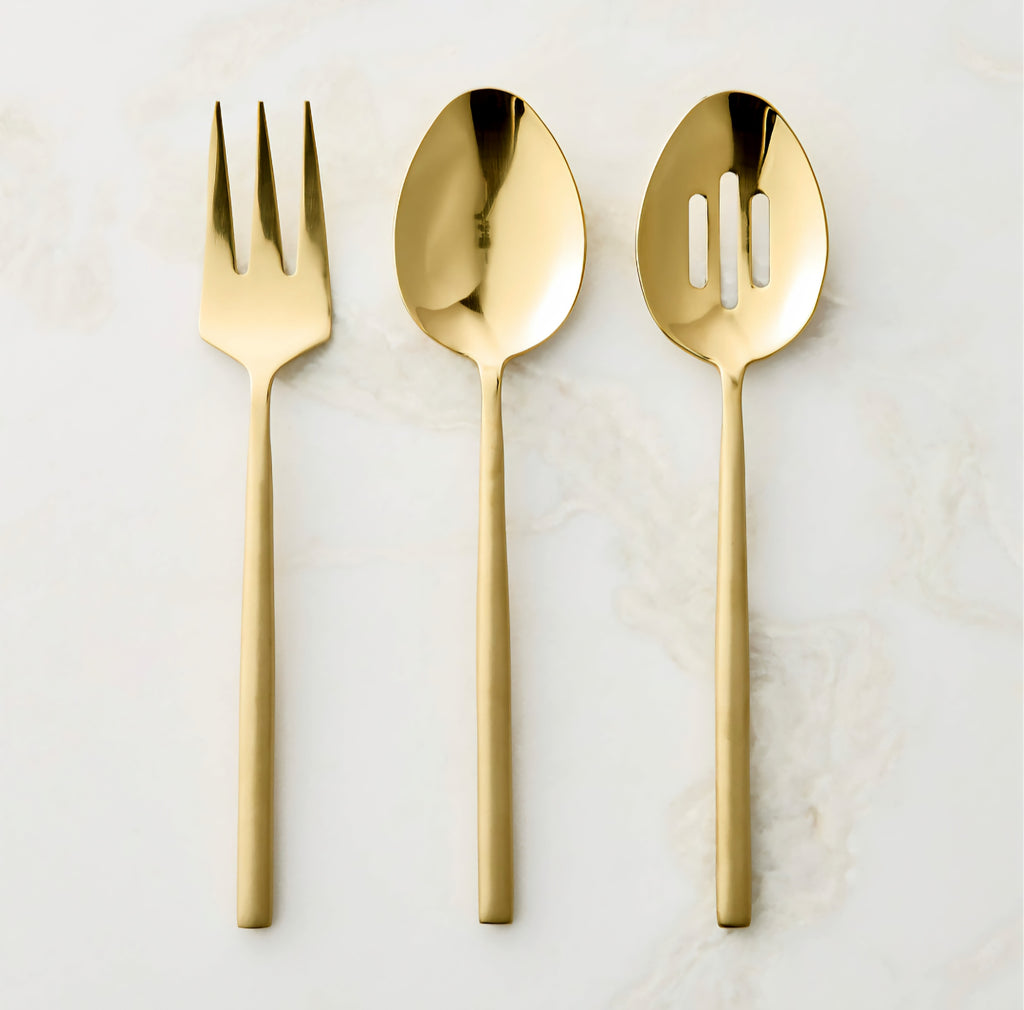 THE ONE × Rush — Brushed Serving Utensil Set (3‑Piece)