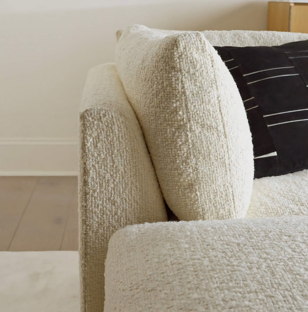 THE ONE × Stormo — Ivory Boucle Sectional Sofa